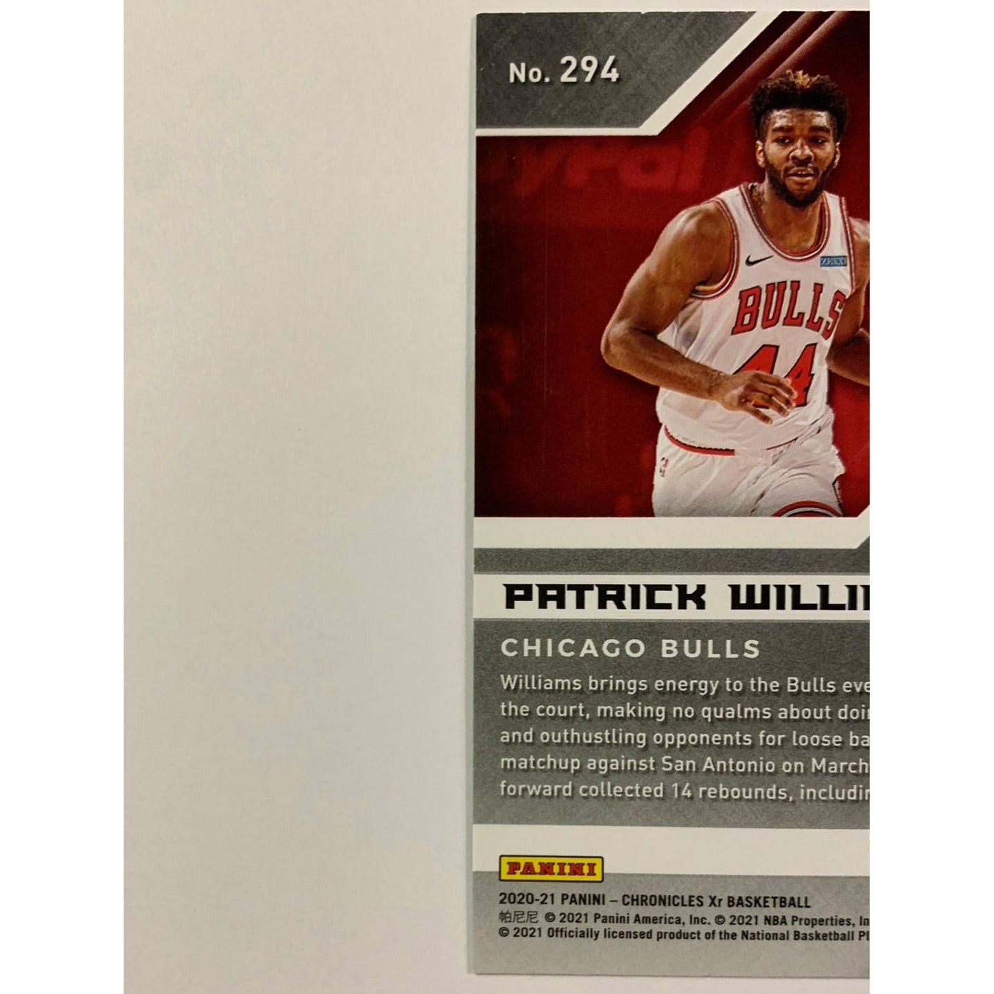2020-21 Chronicles XR Patrick Williams RC | Local Legends Cards & Collectibles