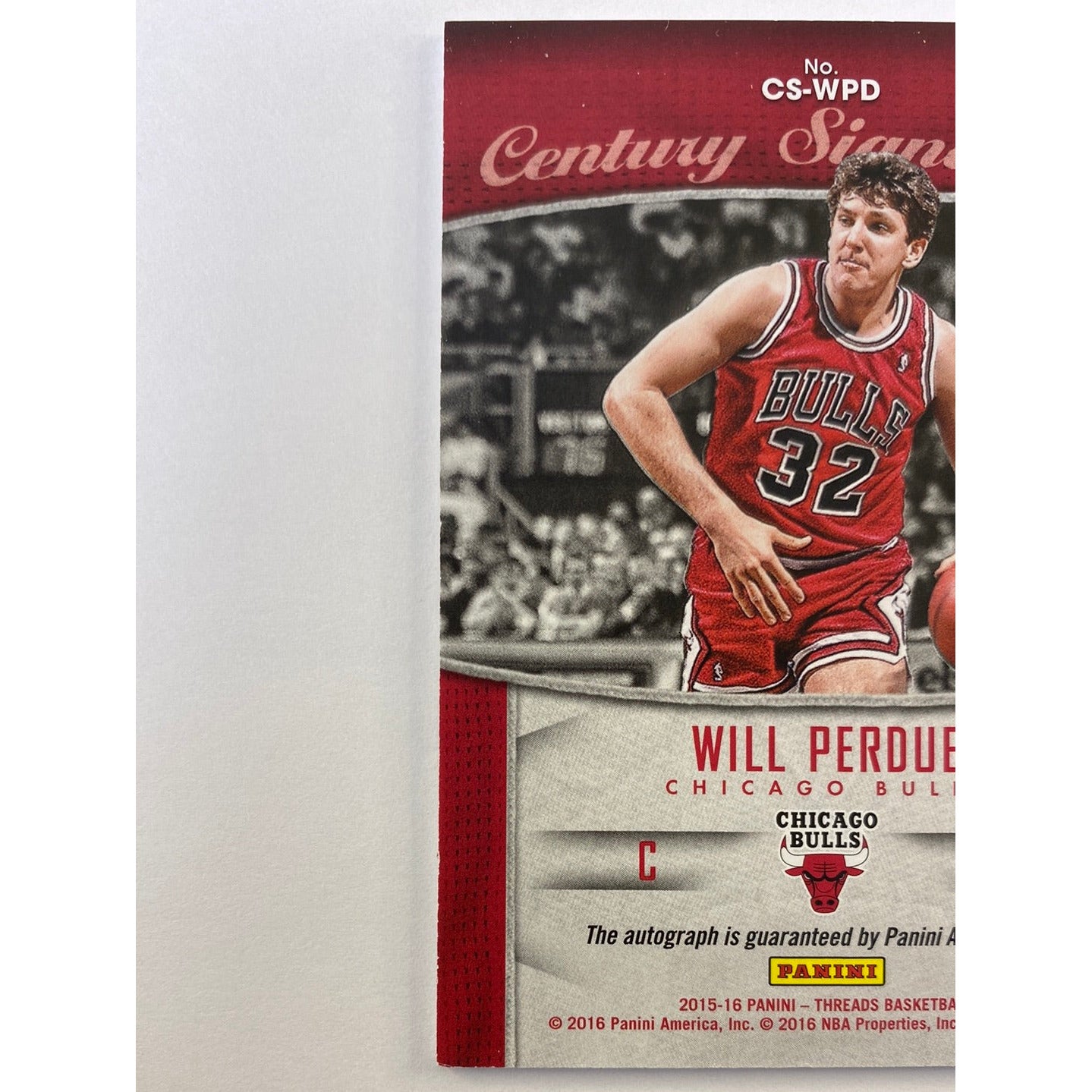 2015-16 Threads Will Perdue Century Signatures /199 | Local Legends Cards & Collectibles