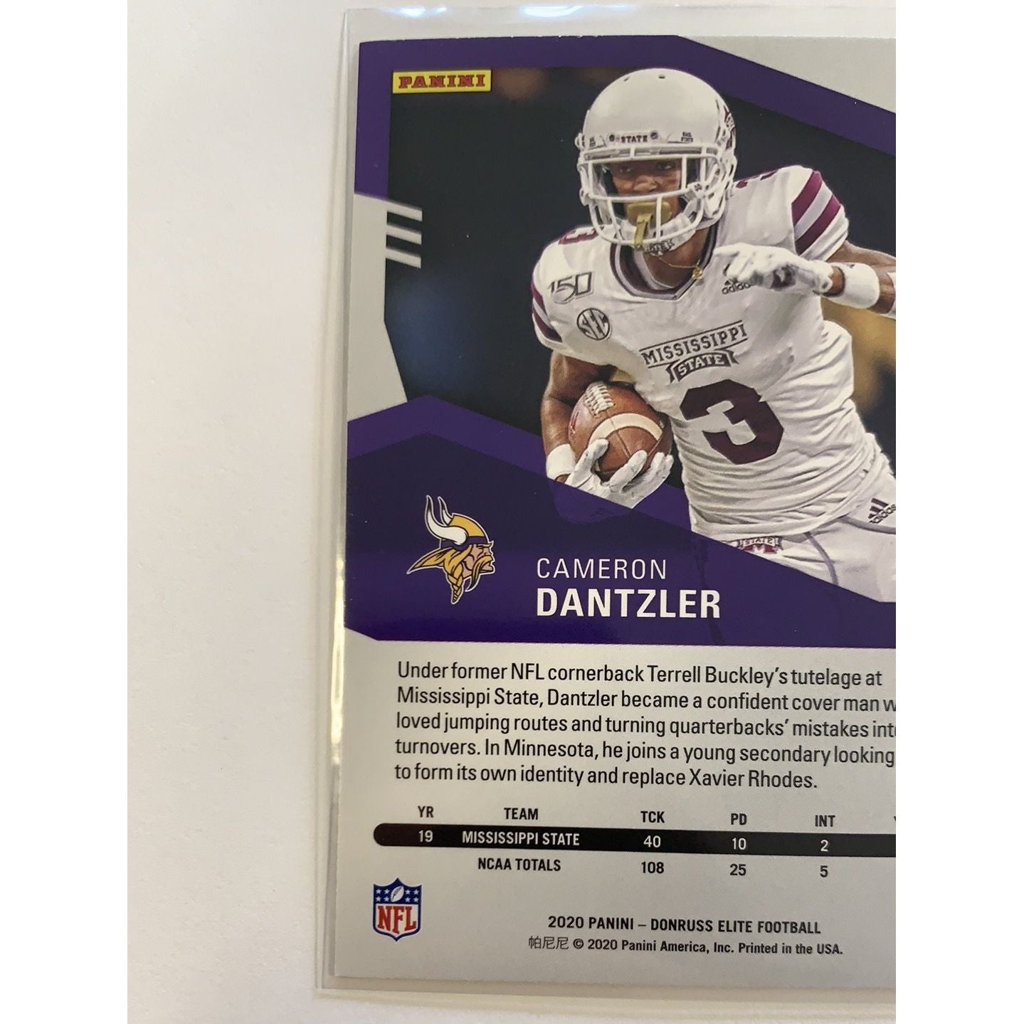2020 Donruss Elite Cameron Dantzler RC Pink Parallel Local Legends Cards & Collectibles