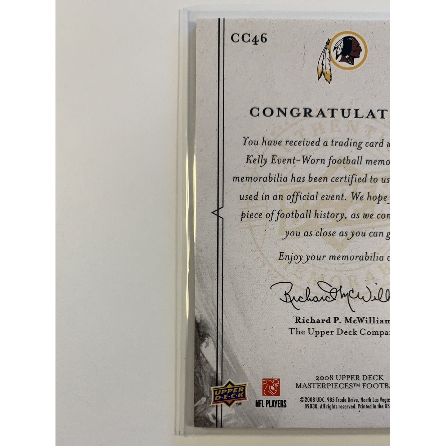 2008 Upper Deck Masterpieces Malcolm Kelly Captured on Canvas | Local Legends Cards & Collectibles