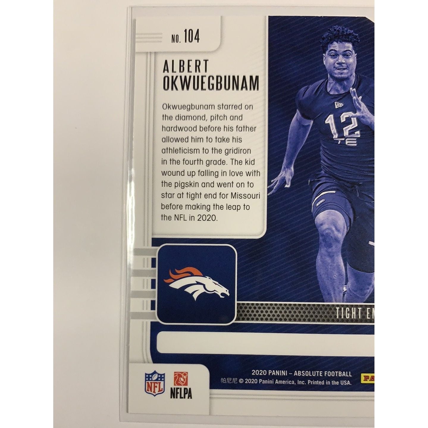 2020 Panini Absolute Albert Okwuegbunam RC | Local Legends Cards & Collectibles