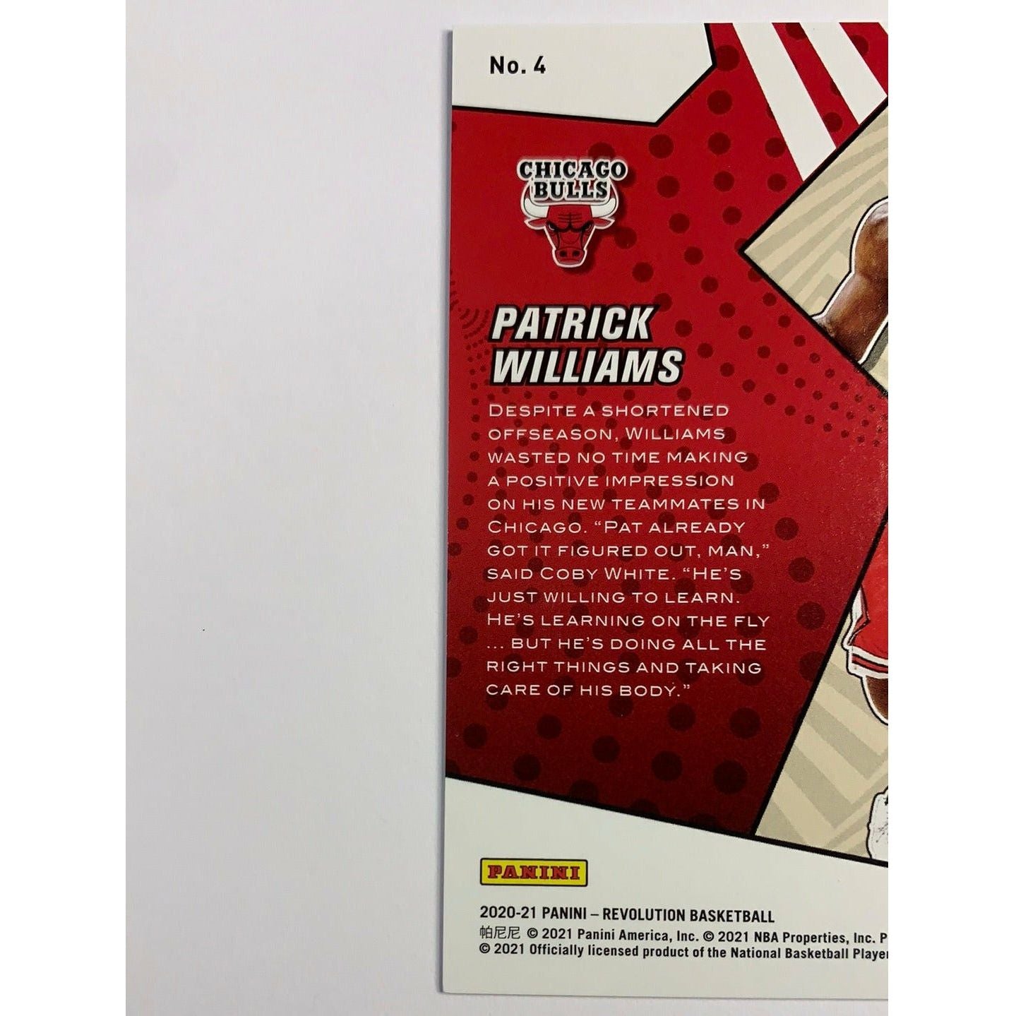 2020-21 Revolution Patrick Williams Rookie Card | Local Legends Cards & Collectibles
