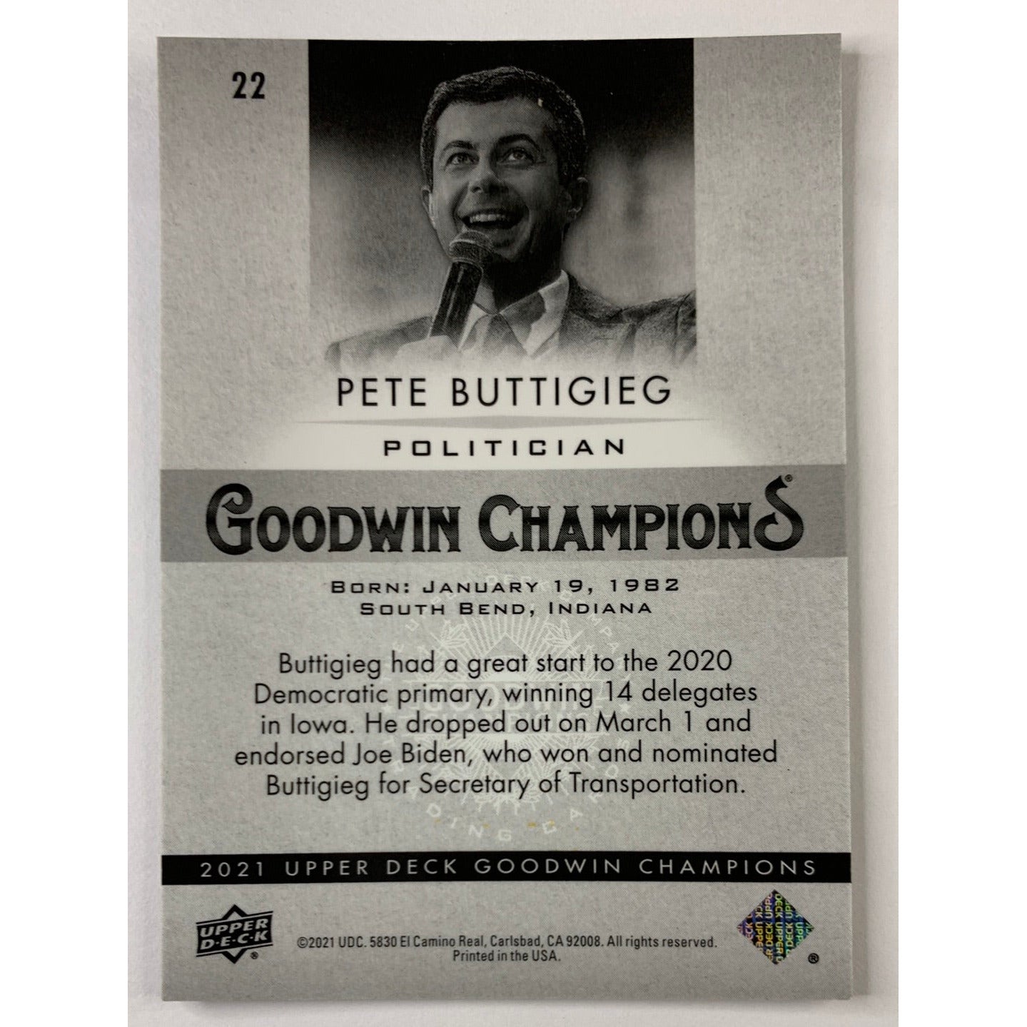 2021 Goodwin Pete Buttigieg Politician /249