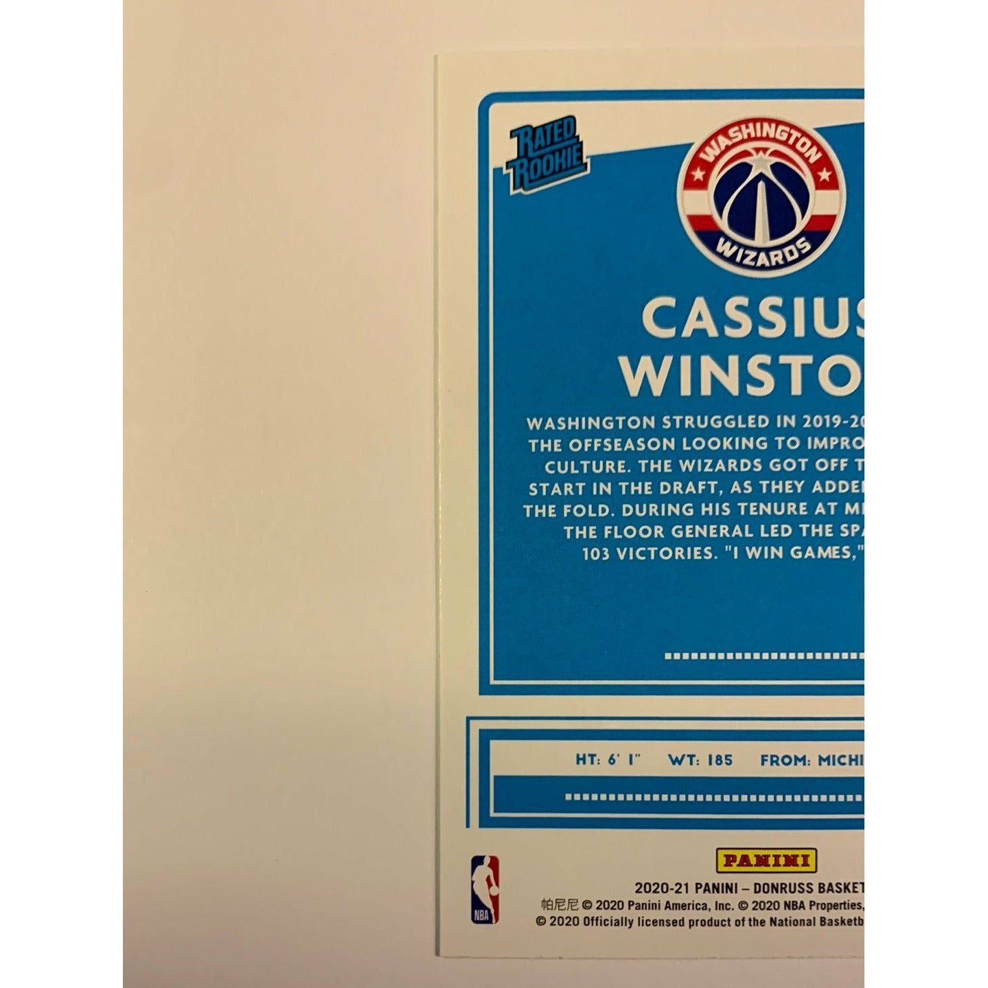 2020-21 Donruss Cassius Winston Rated Rookie