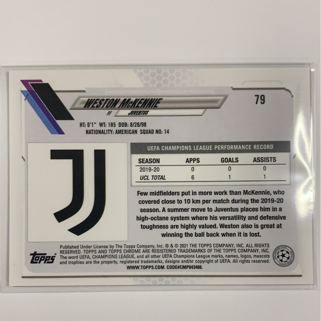 2021 Topps Chrome UEFA Weston McKennie Base #79 Local Legends Cards & Collectibles