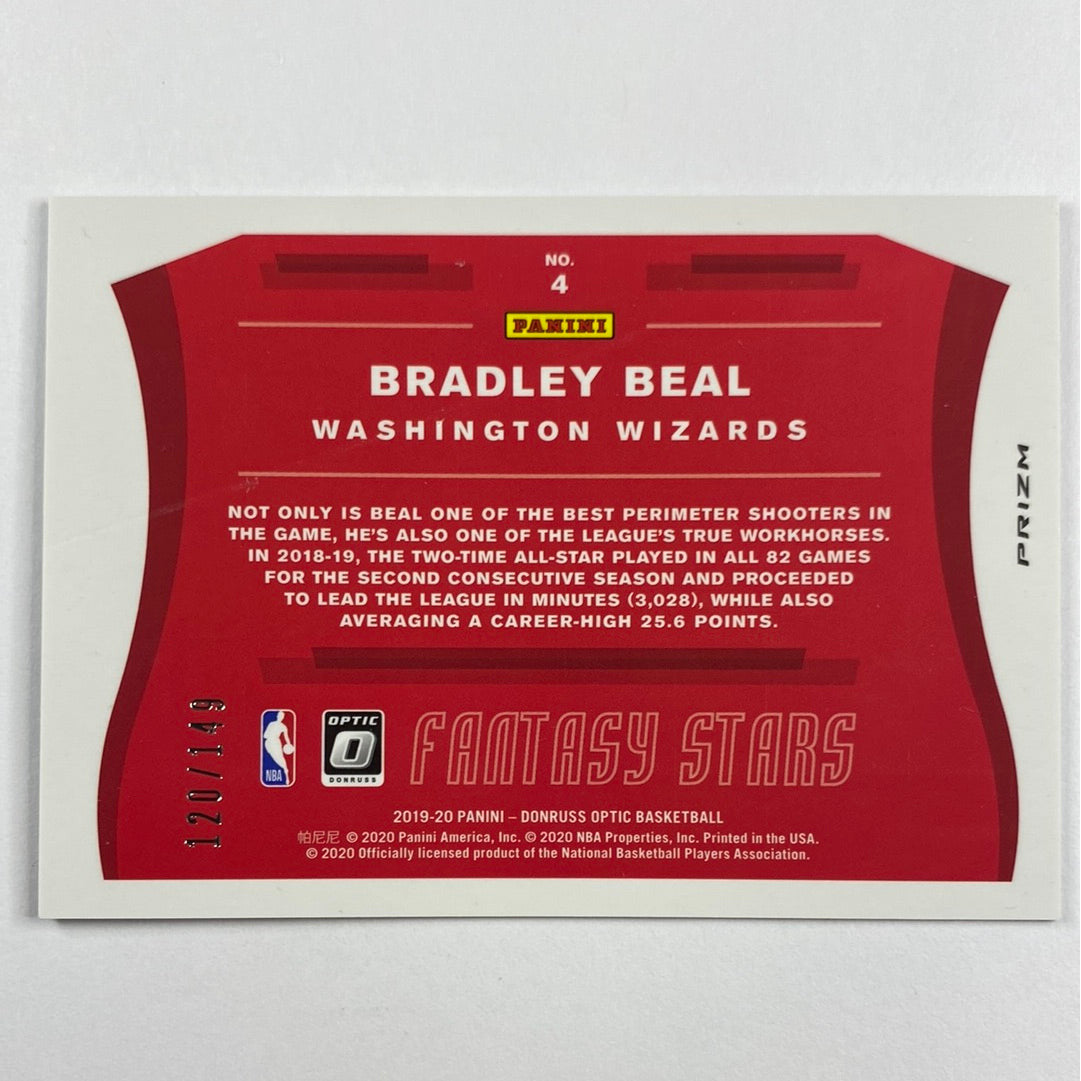 2019-20 Donruss Optic Bradley Beal Fantasy Stars Green Holo Prizm 120/149 | Local Legends Cards & Collectibles