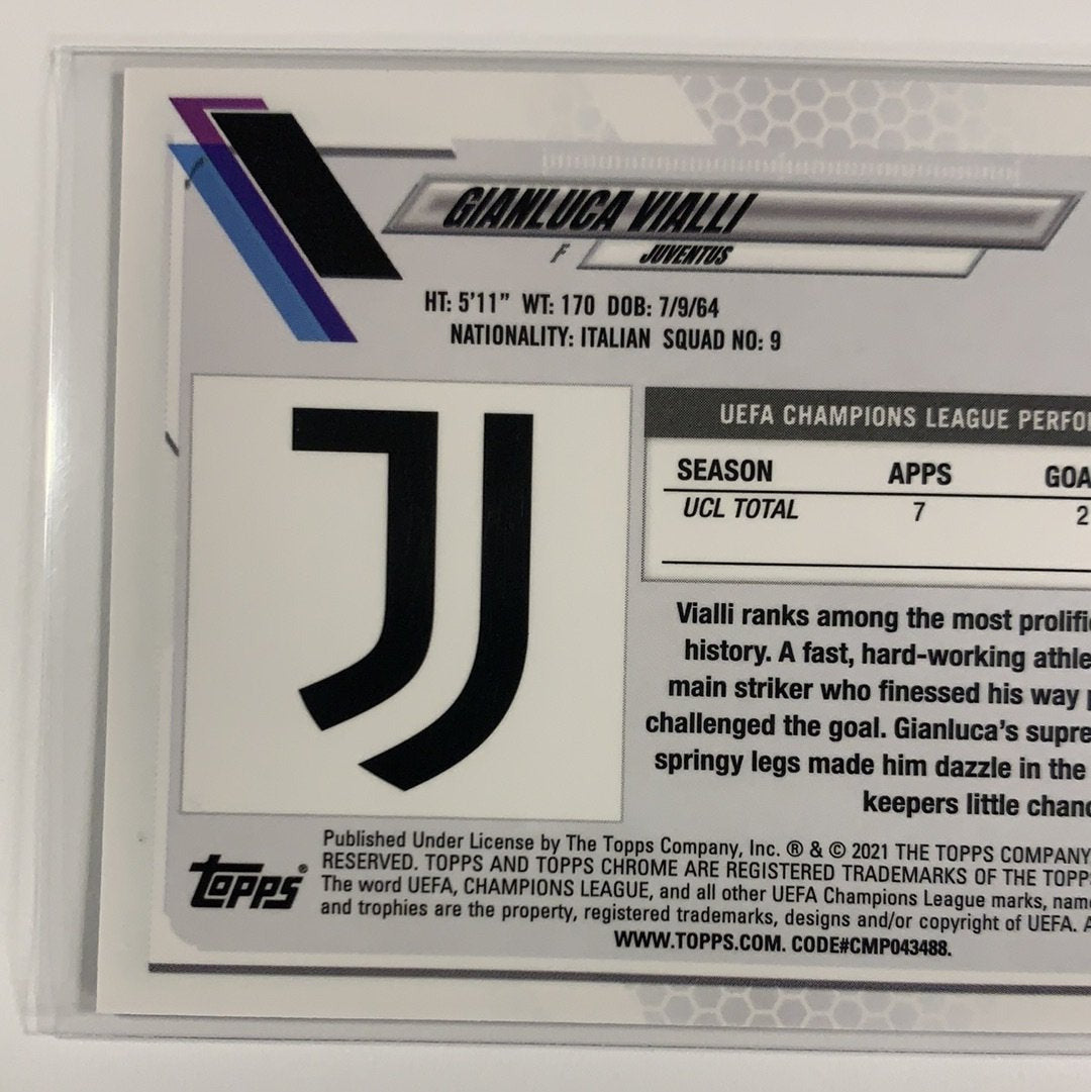 2021 Topps Chrome UEFA Champions League Gianluca Vialli Base #52 Local Legends Cards & Collectibles