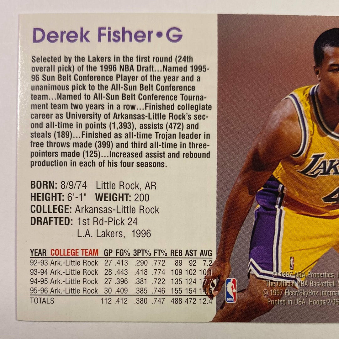 1996-97 Skybox Derek Fisher Official Skybox Rookies | Local Legends Cards & Collectibles