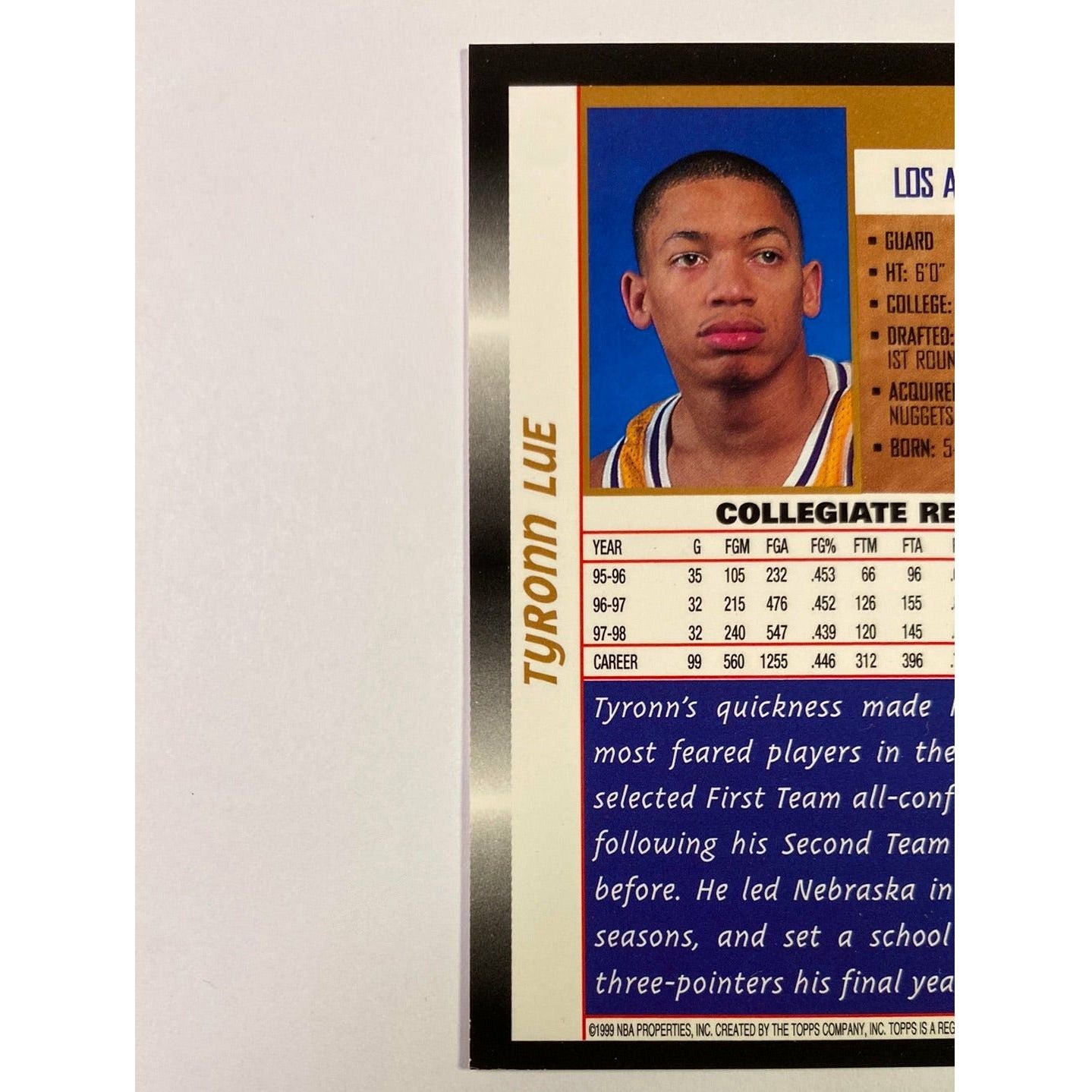 1998-99 Topps Tyronn Lue RC | Local Legends Cards & Collectibles