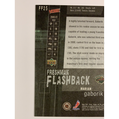  2003-04 Upper Deck Victory Marian Gaborik Freshman Flashback  Local Legends Cards & Collectibles