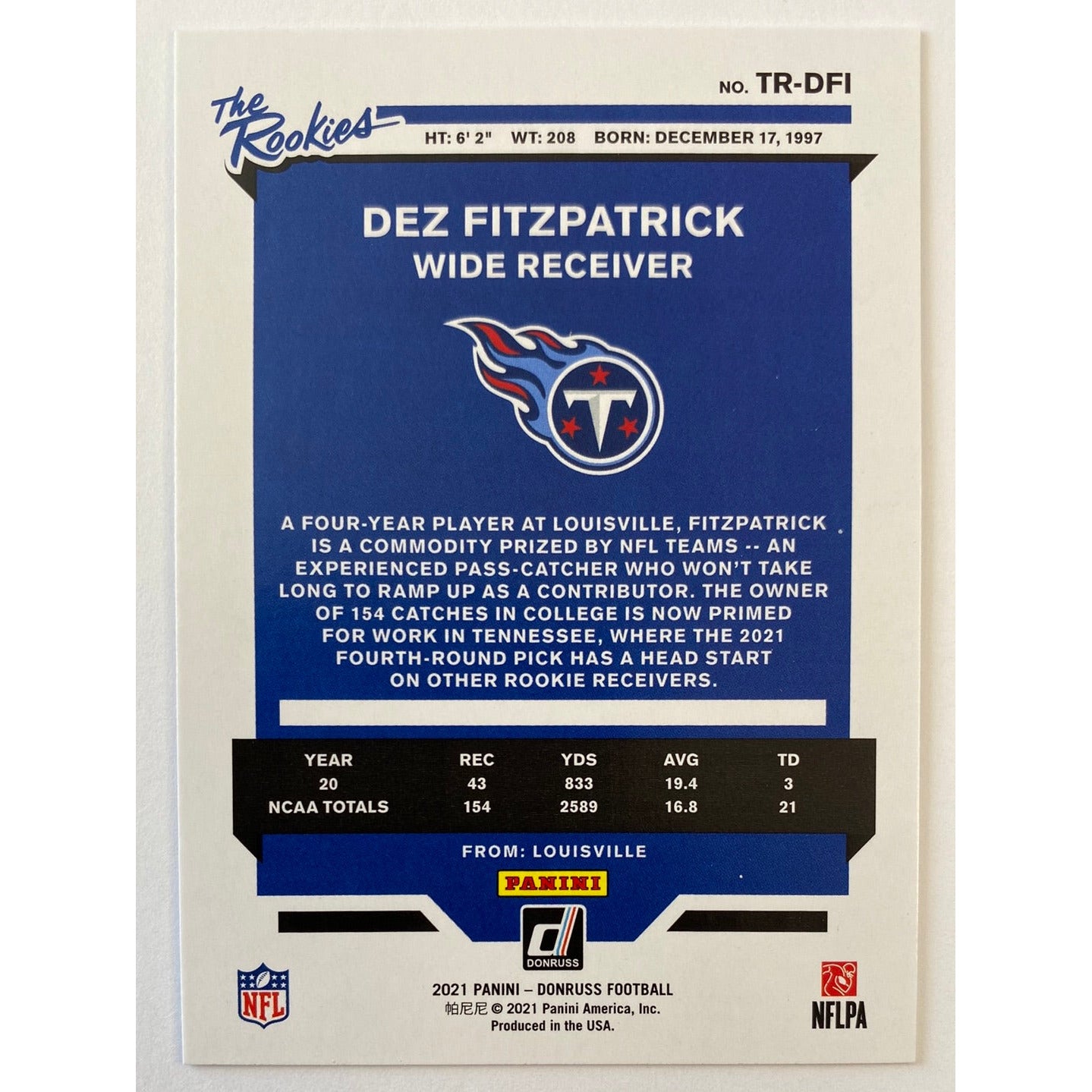 2021 Donruss Dez Patrick The Rookies | Local Legends Cards & Collectibles