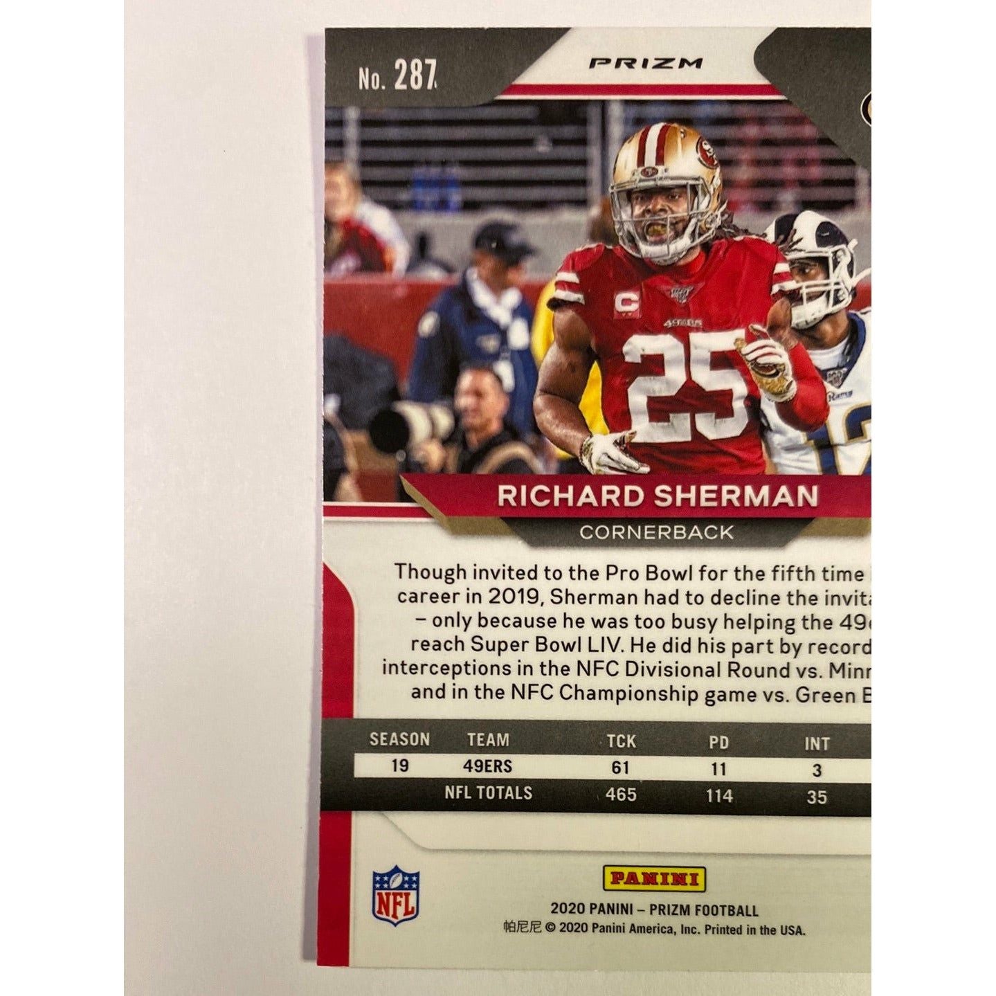 2020 Panini Prizm Richard Sherman Silver Holo Prizm | Local Legends Cards & Collectibles