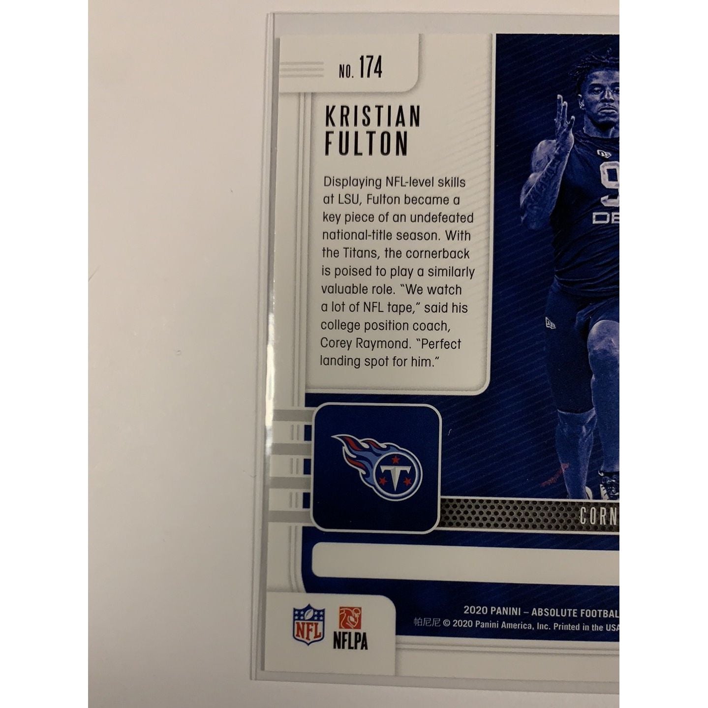 2020 Panini Absolute Kristian Fulton RC | Local Legends Cards & Collectibles