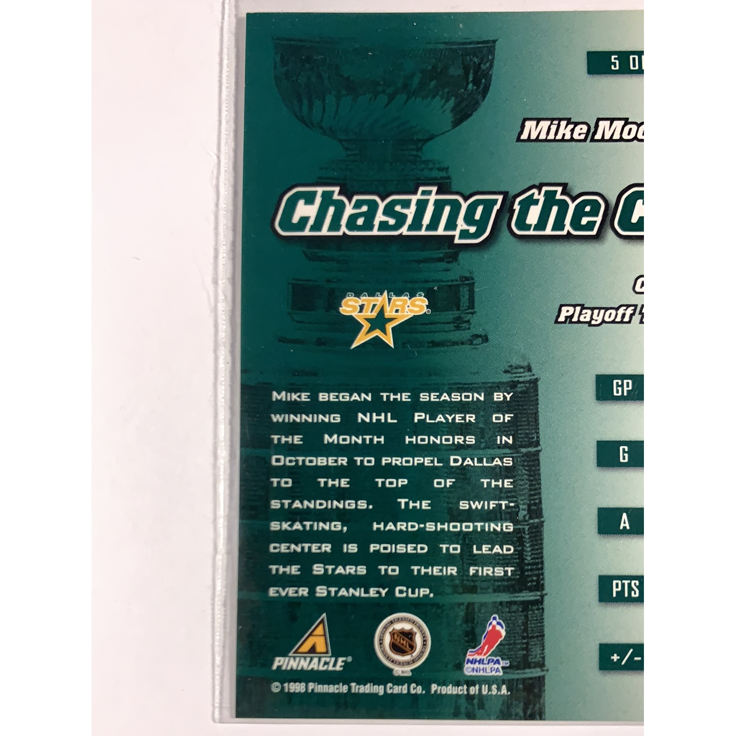 1998-99 Pinnacle Mike Modano Chasing the Cup | Local Legends Cards & Collectibles