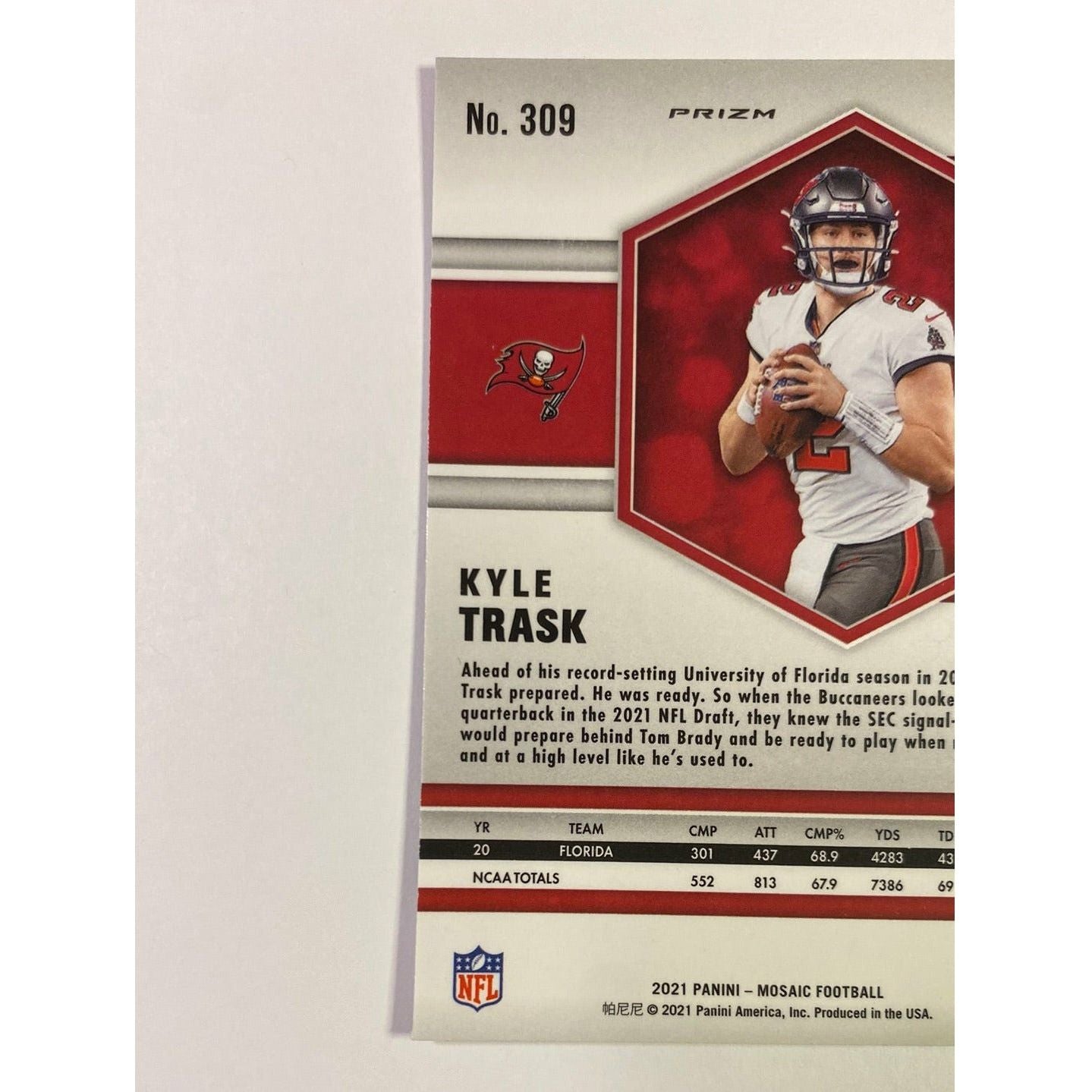 2021 Mosaic Kyle Trask Green Mosaic Prizm RC