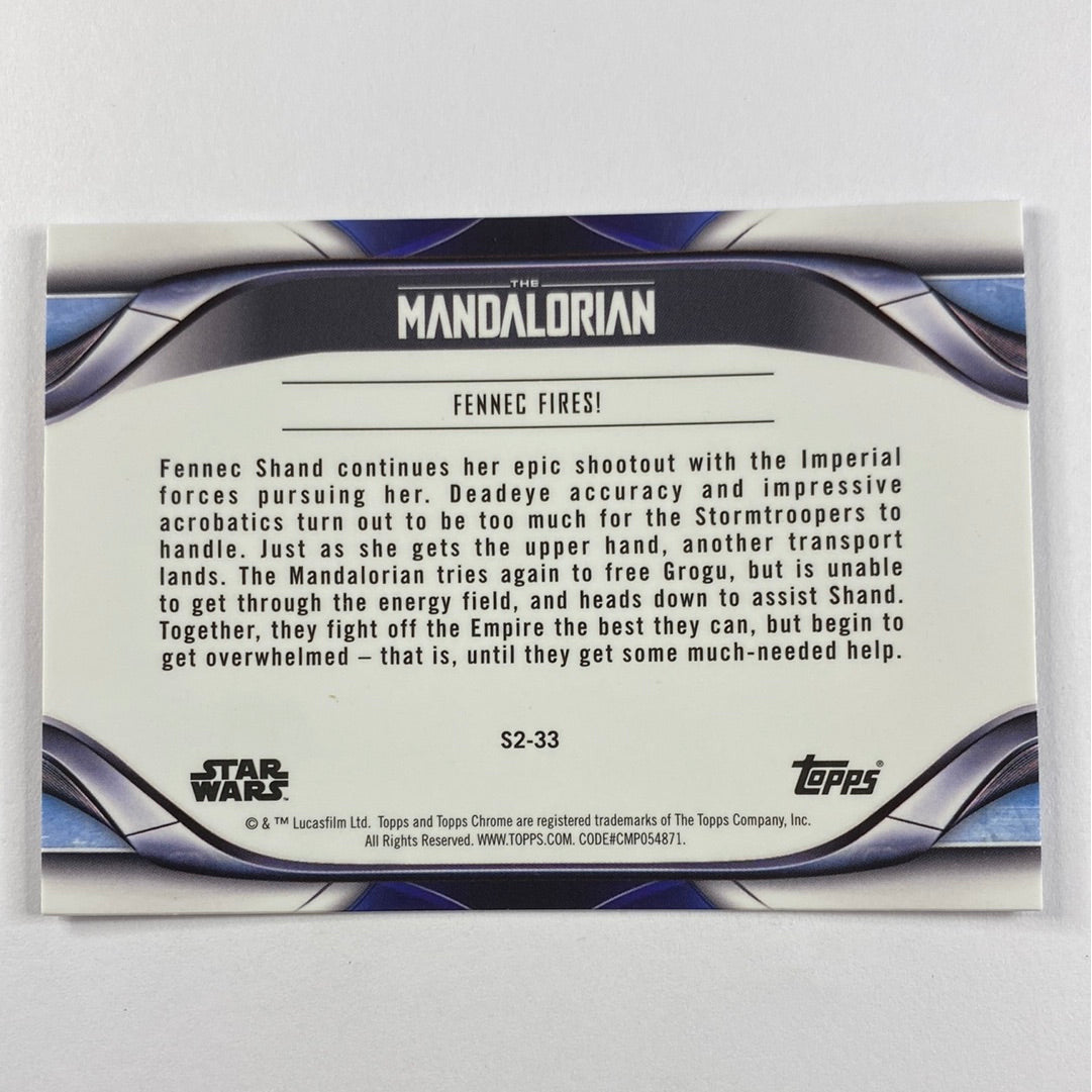 Topps Chrome The Mandalorian Fennec Fires Refractor | Local Legends Cards & Collectibles