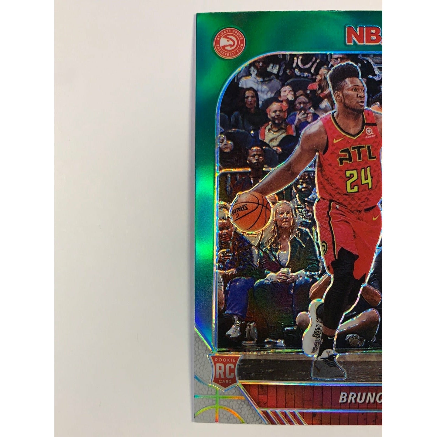 2019-20 Hoops Premium Stock Bruno Fernando Green Prizm Refractor