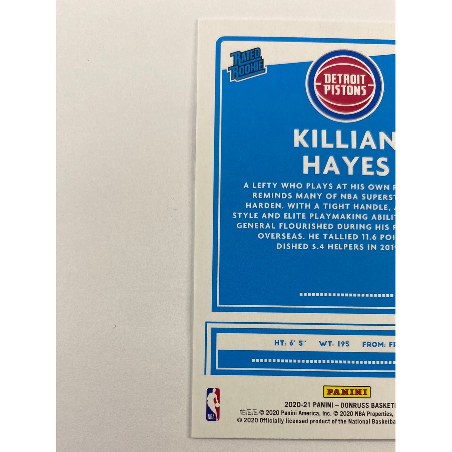 2020-21 Donruss Killian Hayes Rated Rookie | Local Legends Cards & Collectibles