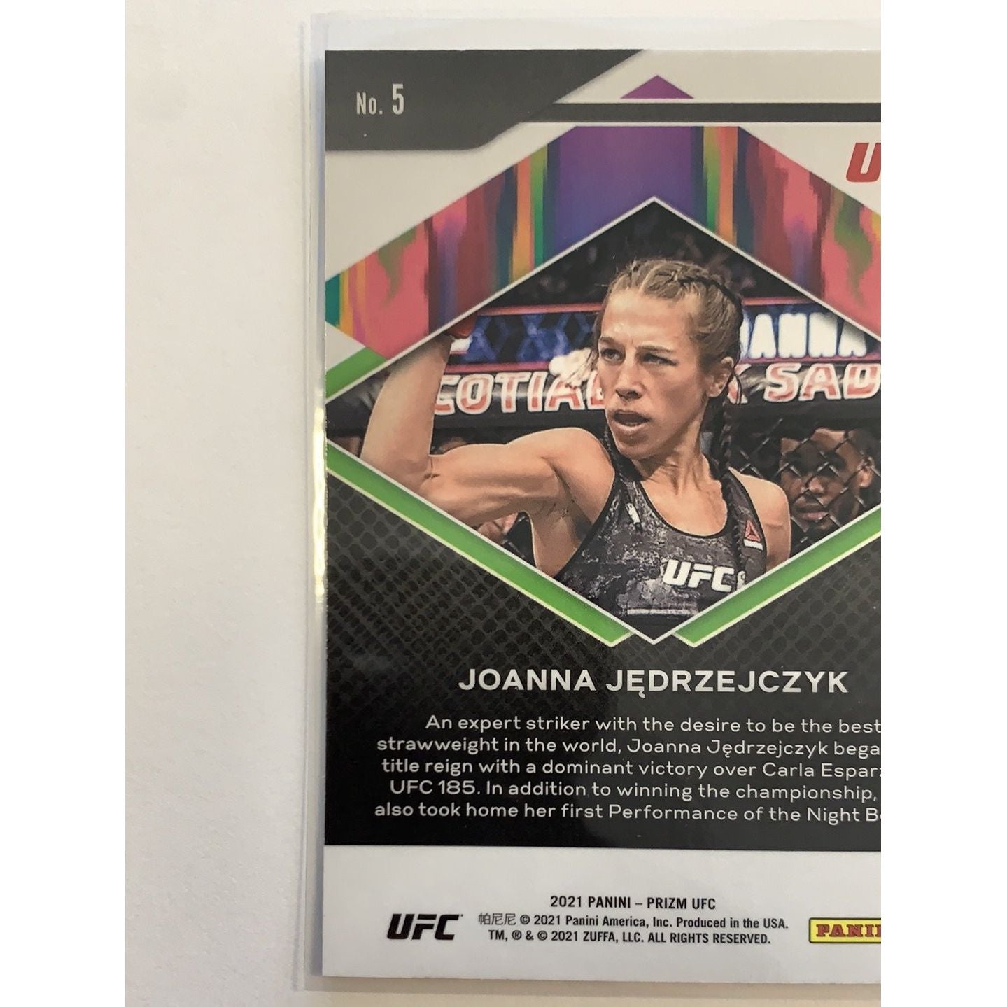 2021 Panini Prizm UFC Joanna Jędrzejczyk Fearless | Local Legends Cards & Collectibles