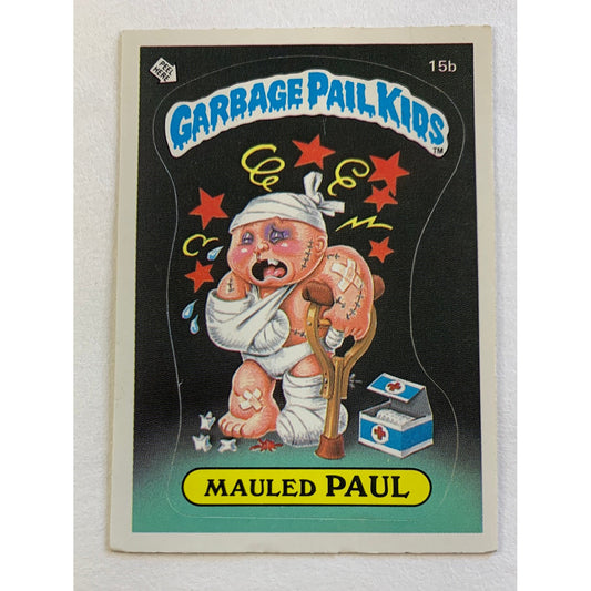 1985 Topps Garbage Pail Kids Mauled Paul Die Cut