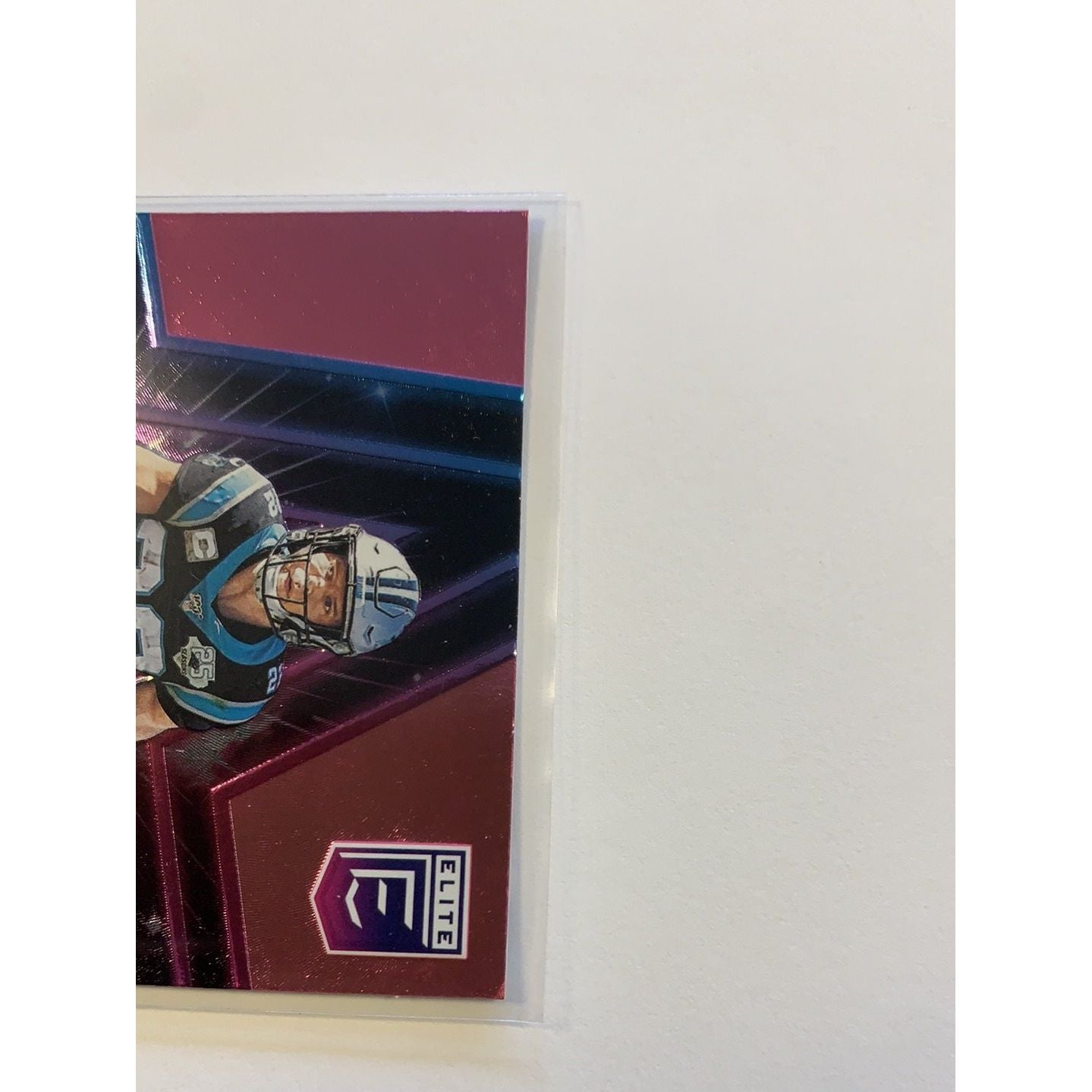 2020 Donruss Elite Christian McCaffrey Star Status Pink Parallel DAMAGED | Local Legends Cards & Collectibles