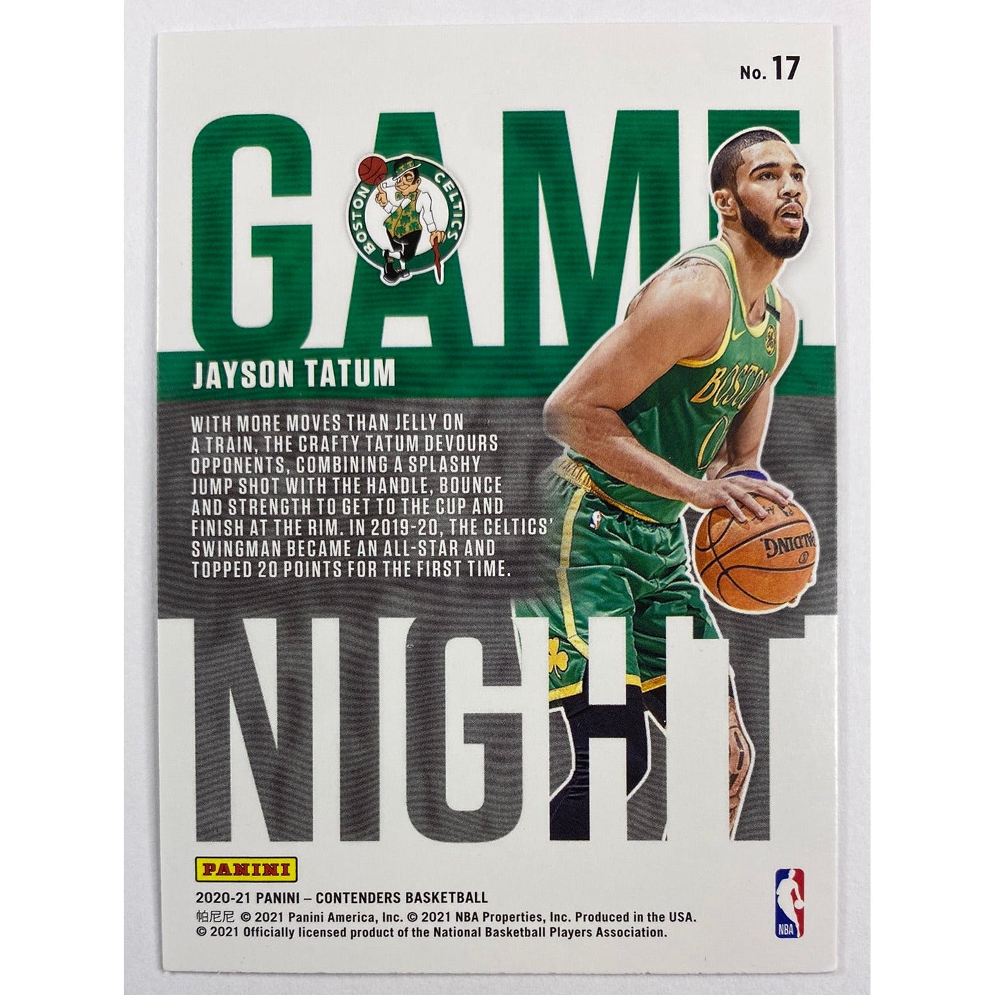 2020-21 Contenders Jayson Tatum Game Night | Local Legends Cards & Collectibles