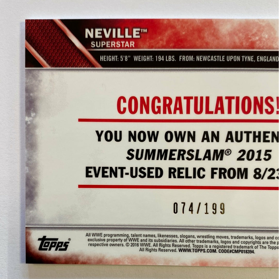 2016 Topps WWE Summer Slam 2015 Mat Relic /199 | Local Legends Cards & Collectibles