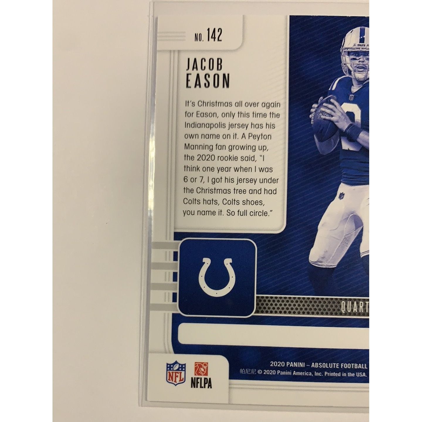 2020 Panini Absolute Jacob Eason RC | Local Legends Cards & Collectibles