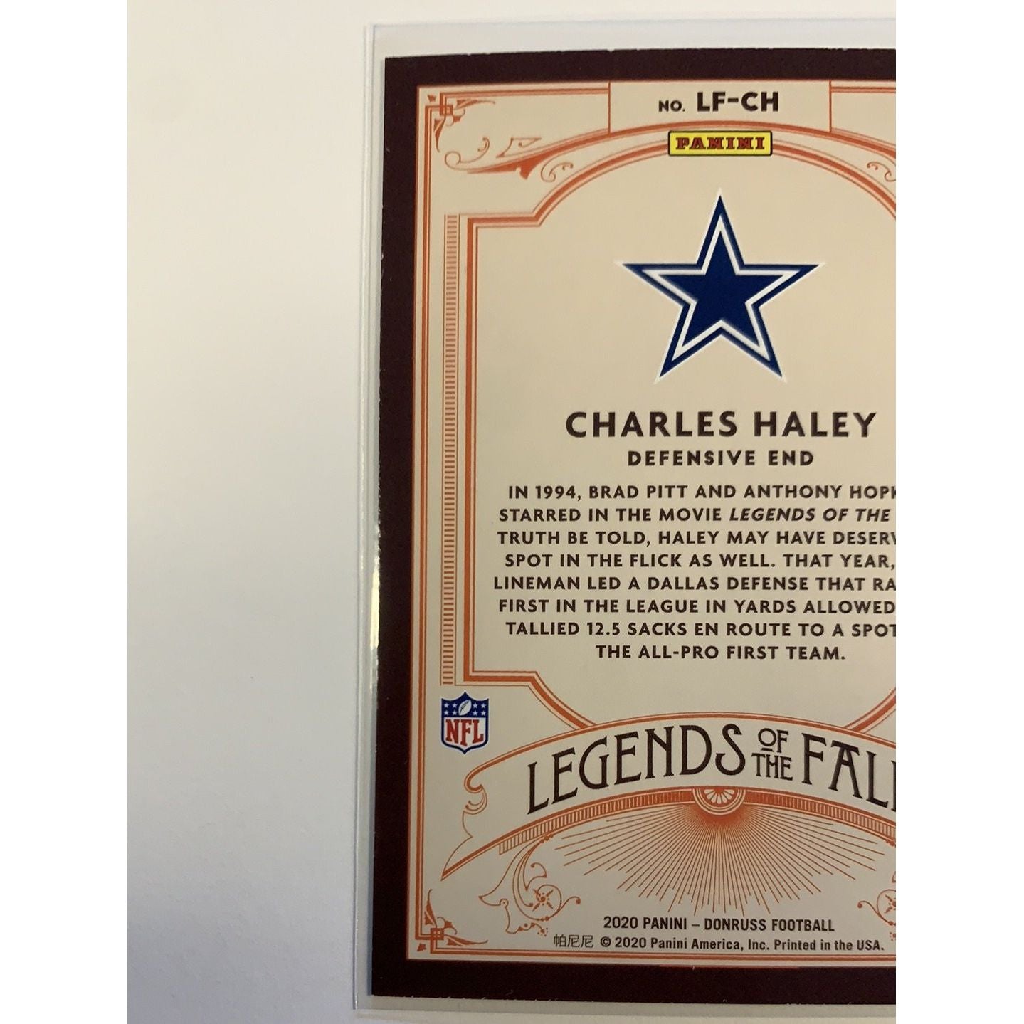 2020 Donruss Charles Haley Legends of the Fall Local Legends Cards & Collectibles