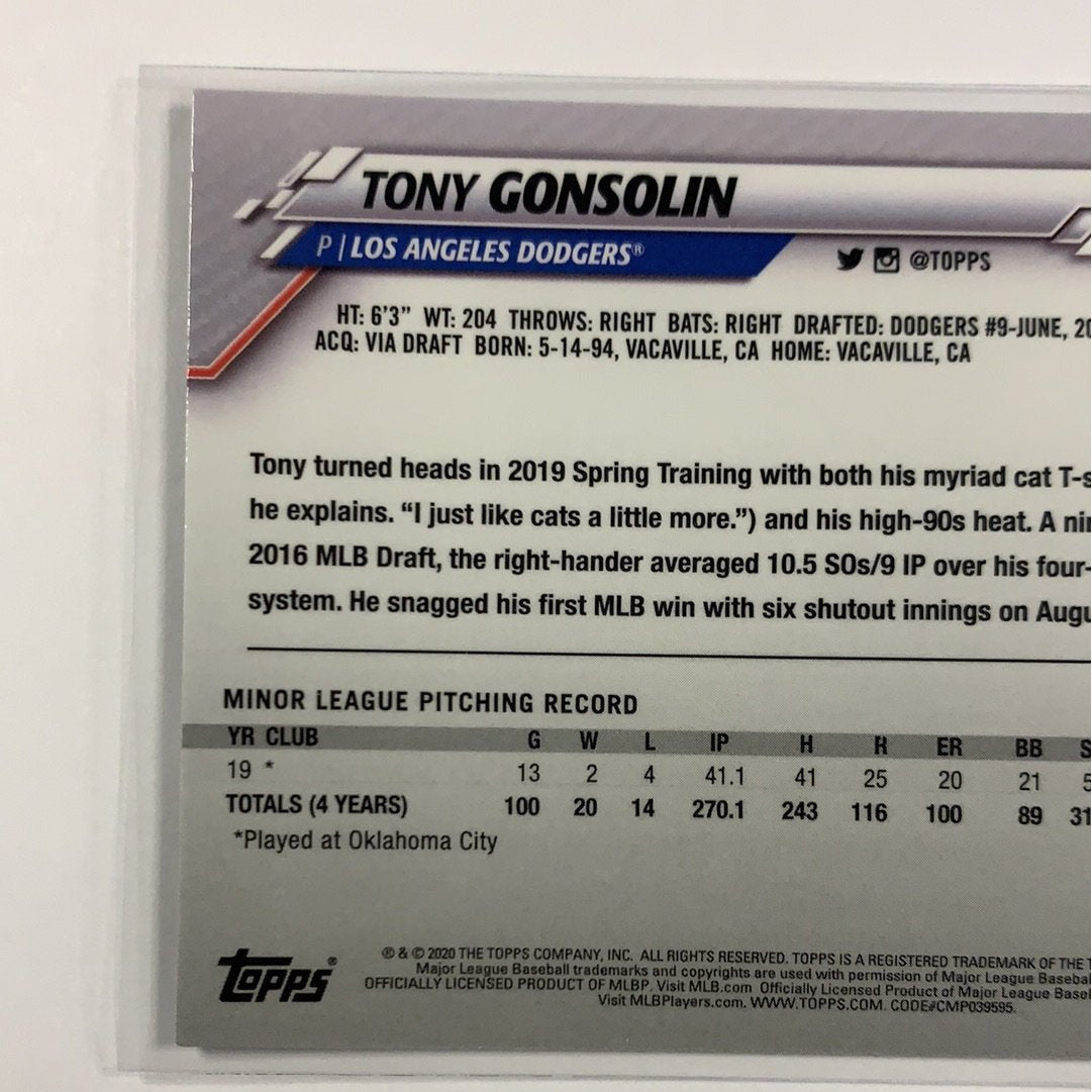 2020 Topps Chrome Tony Gonsolin RC | Local Legends Cards & Collectibles