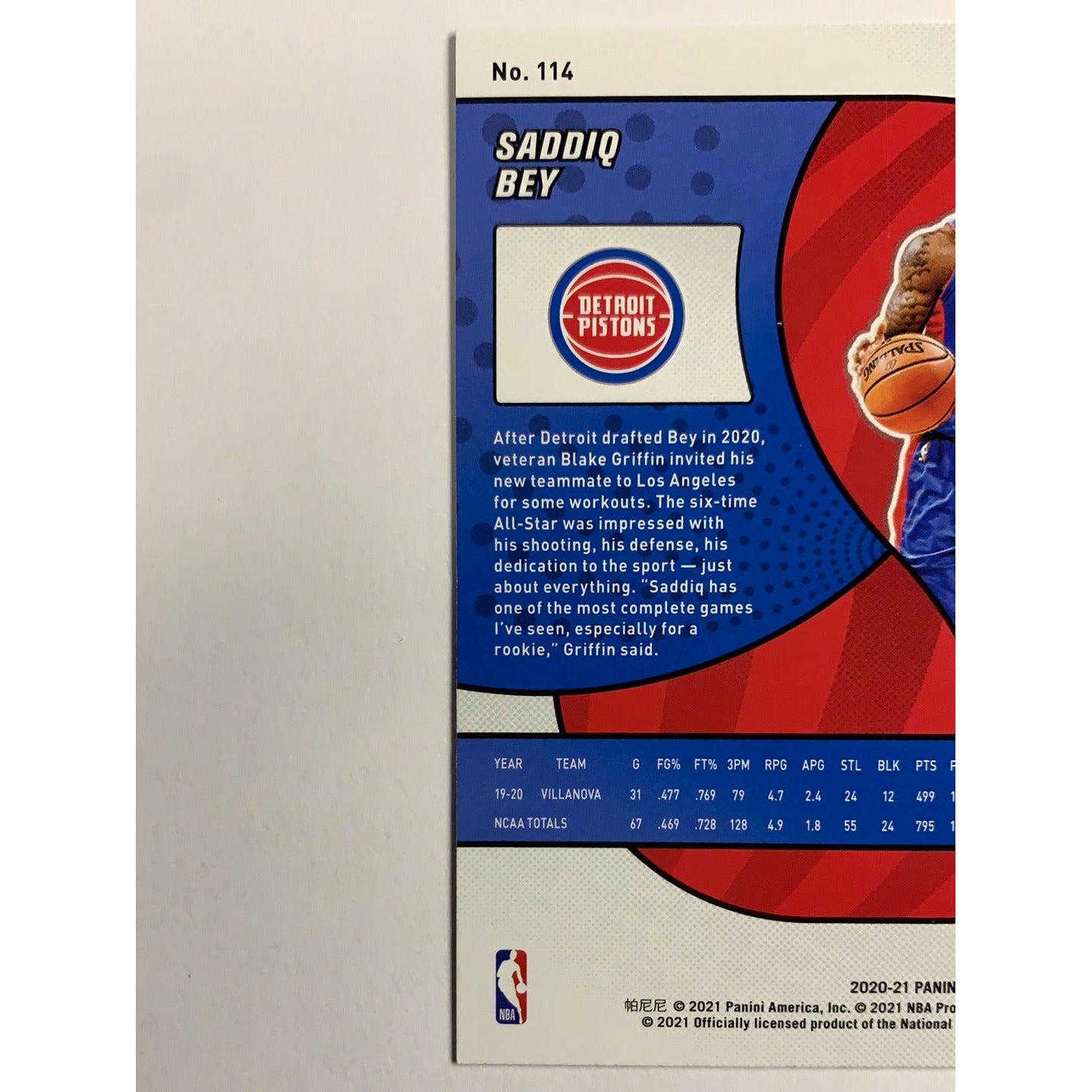 2020-21 Revolution Saddiq Bey RC | Local Legends Cards & Collectibles