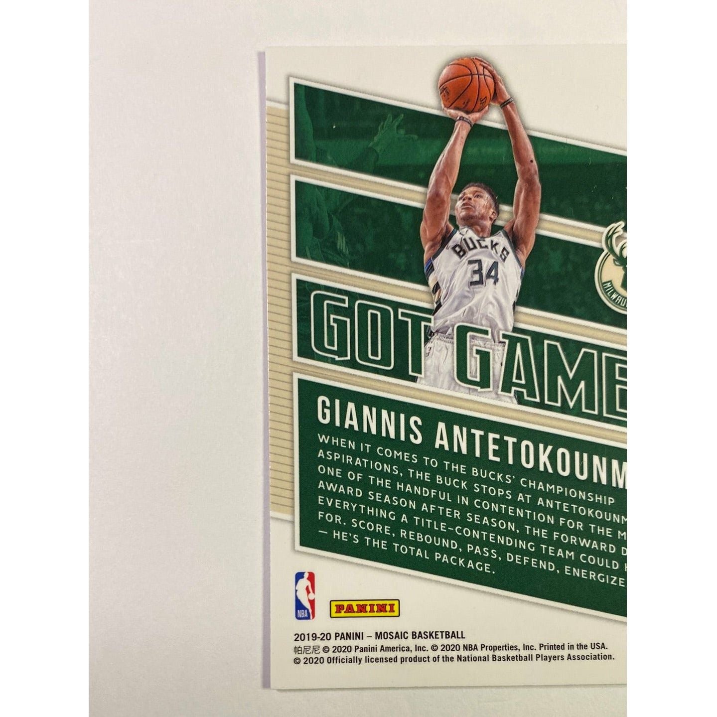 2019-20 Mosaic Giannis Antetokounmpo Got Game? Local Legends Cards & Collectibles