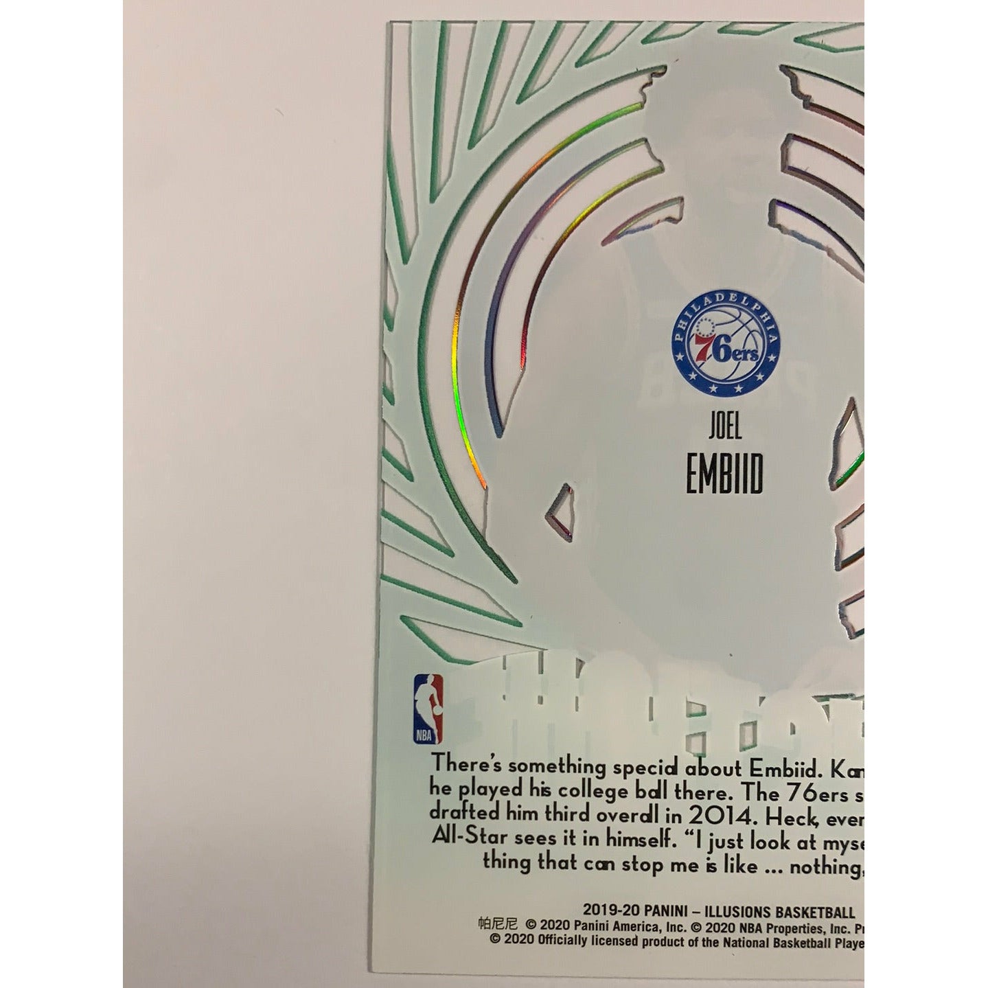 2019-20 Illusions Joel Embiid Mystique | Local Legends Cards & Collectibles