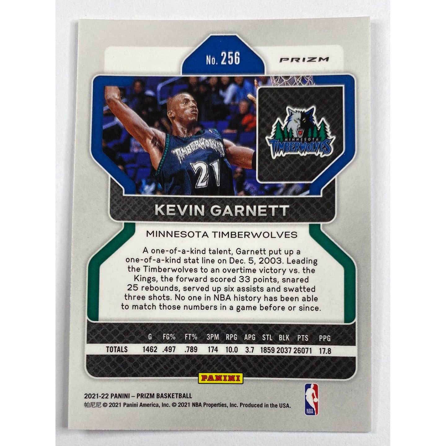 2021-22 Panini Prizm Kevin Garnett Silver Wave Prizm | Local Legends Cards & Collectibles
