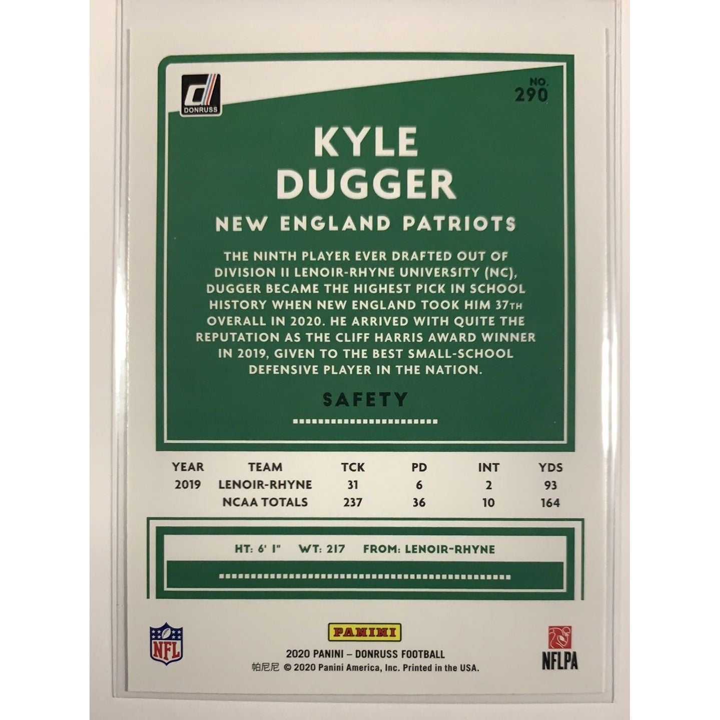 2020 Donruss Kyle Dugger RC Local Legends Cards & Collectibles