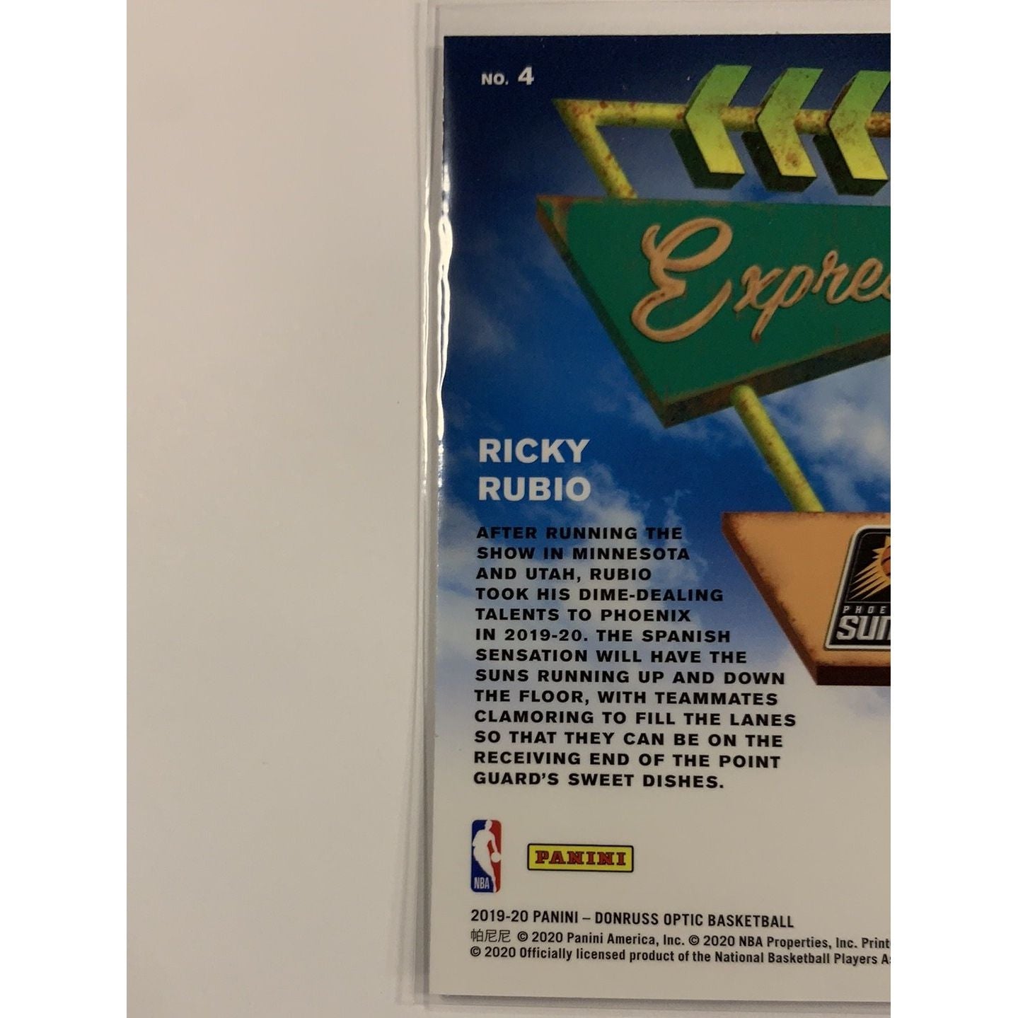 2019-20 Donruss Optic Ricky Rubio Express Lane | Local Legends Cards & Collectibles