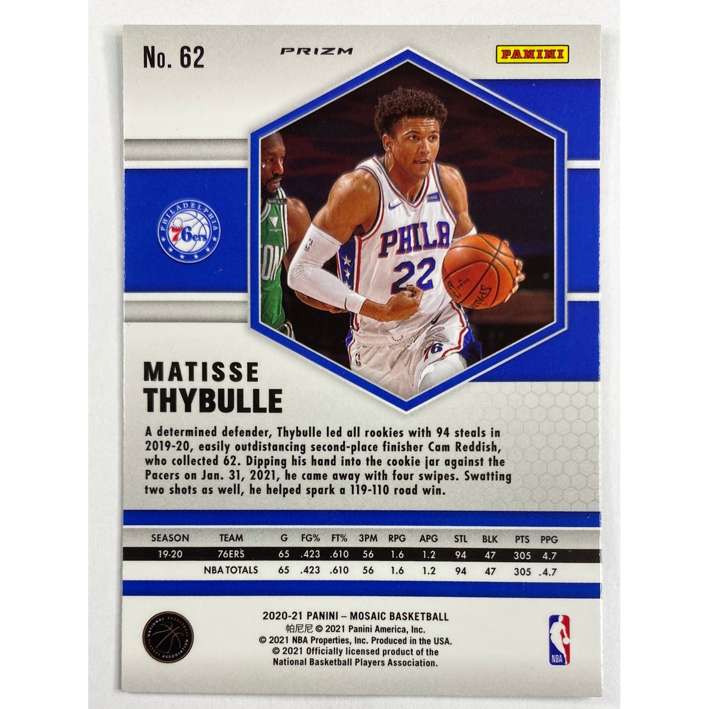 2020-21 Mosaic Matisse Thybulle Green Mosaic Prizm | Local Legends Cards & Collectibles