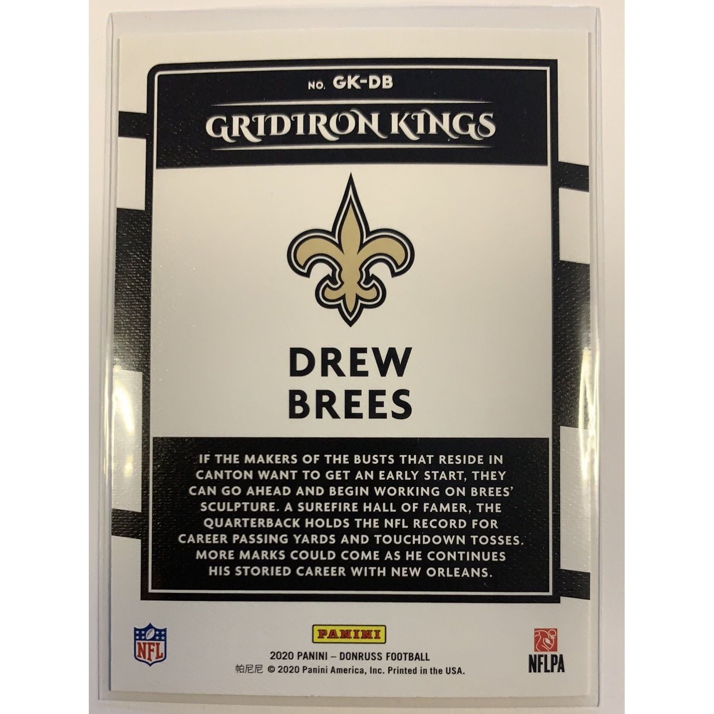  2020 Donruss Drew Brees Gridiron Kings  Local Legends Cards & Collectibles