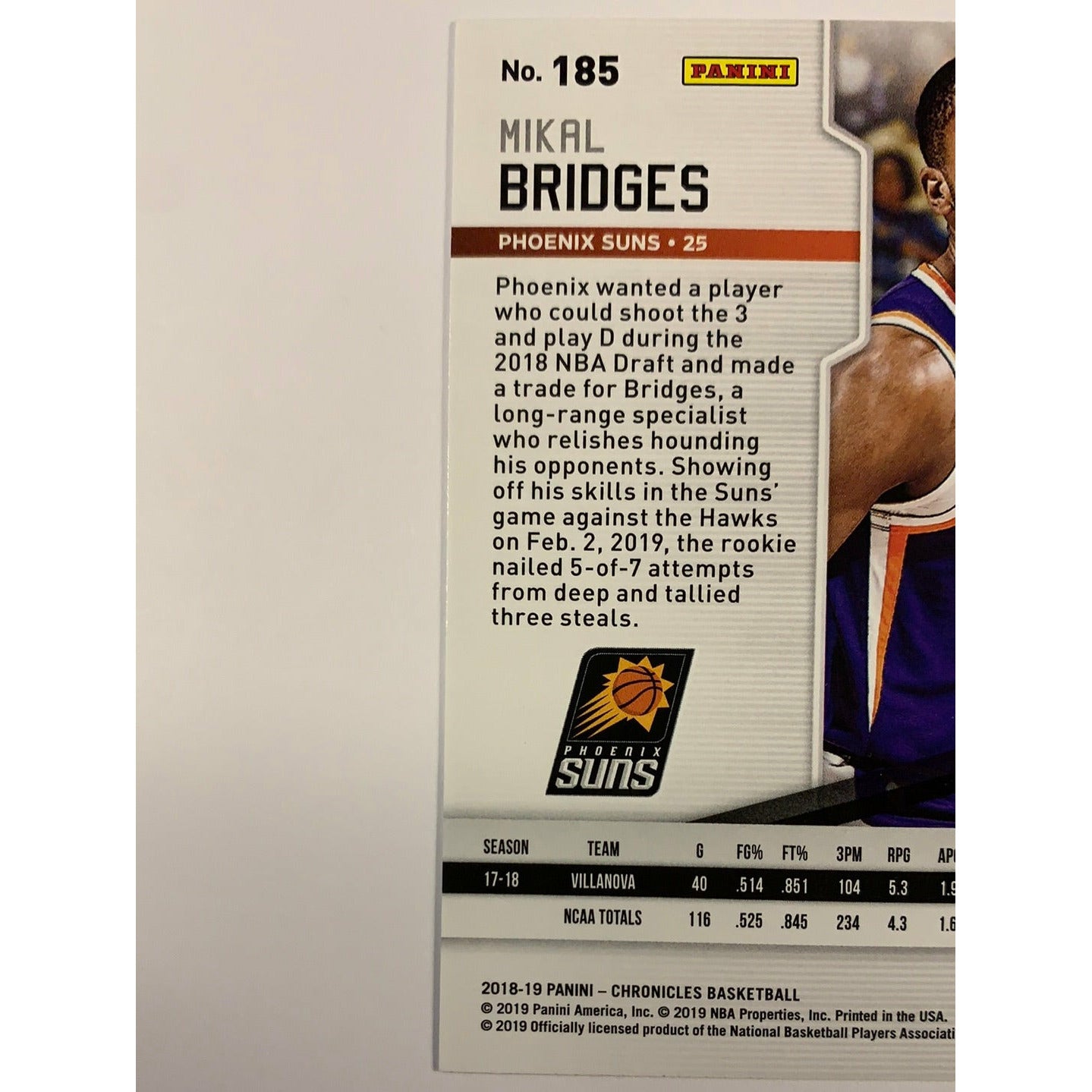 2018-19 Chronicles Playoff Mikal Bridges RC | Local Legends Cards & Collectibles