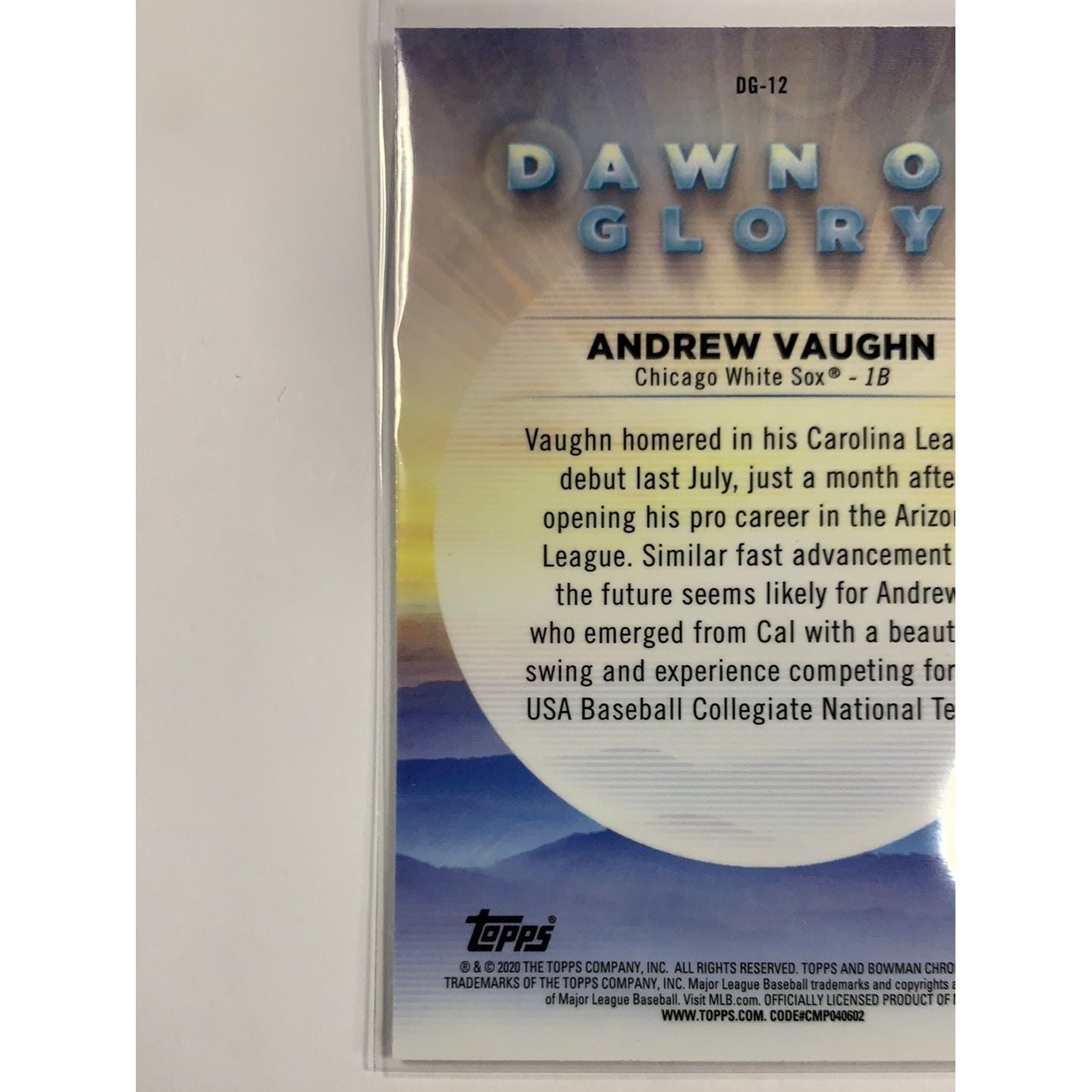 2020 Bowman Chrome Vaughn Dawn of Glory Mojo Refractor | Local Legends Cards & Collectibles