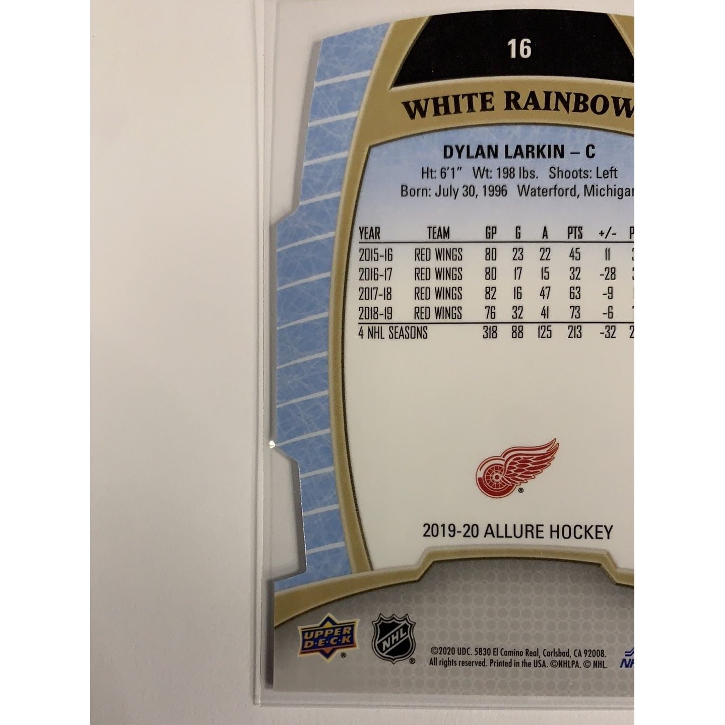 2019-20 Allure Dylan Larkin White Rainbow | Local Legends Cards & Collectibles