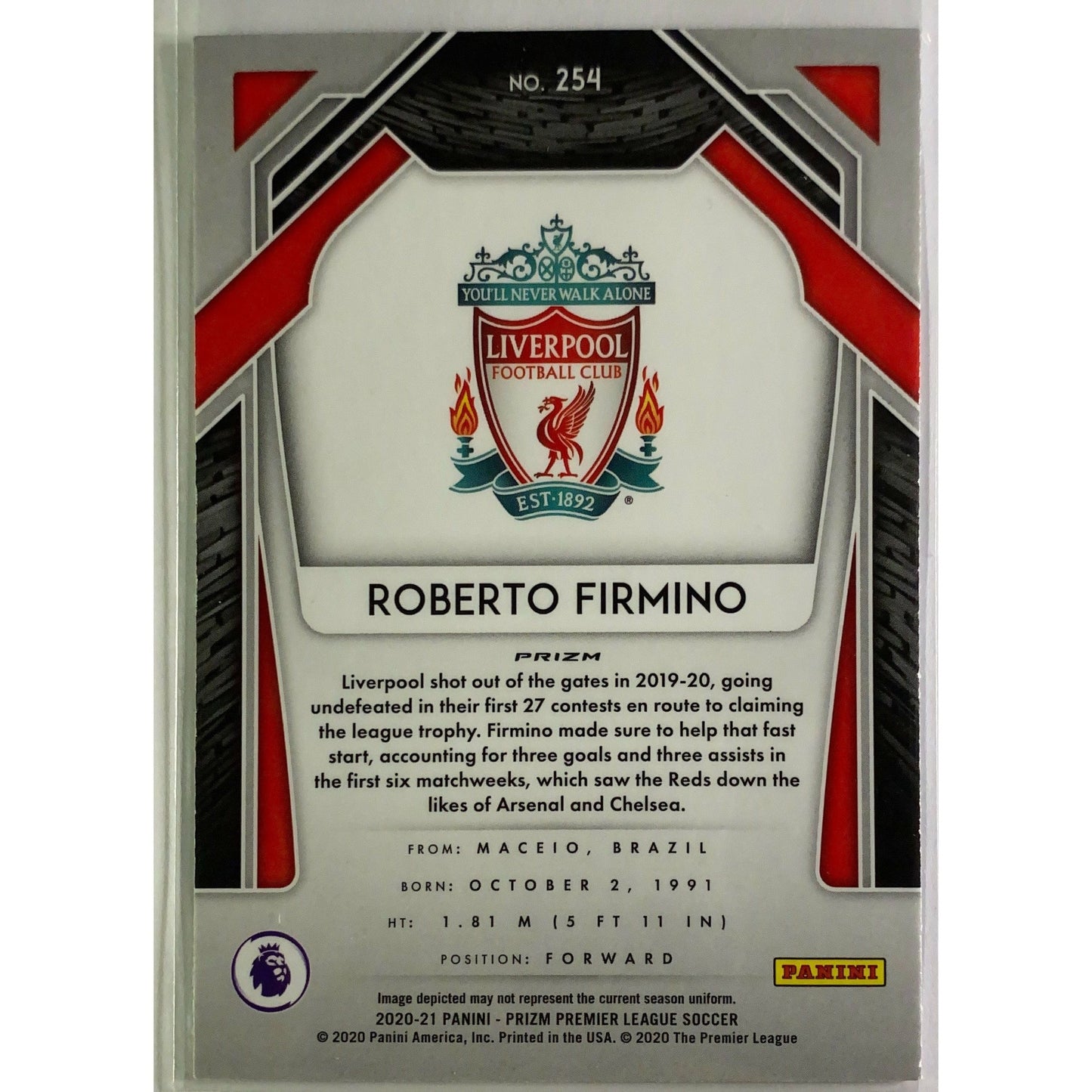 2020-21 Prizm Premier League Roberto Firmino Green Wave Prizm | Local Legends Cards & Collectibles