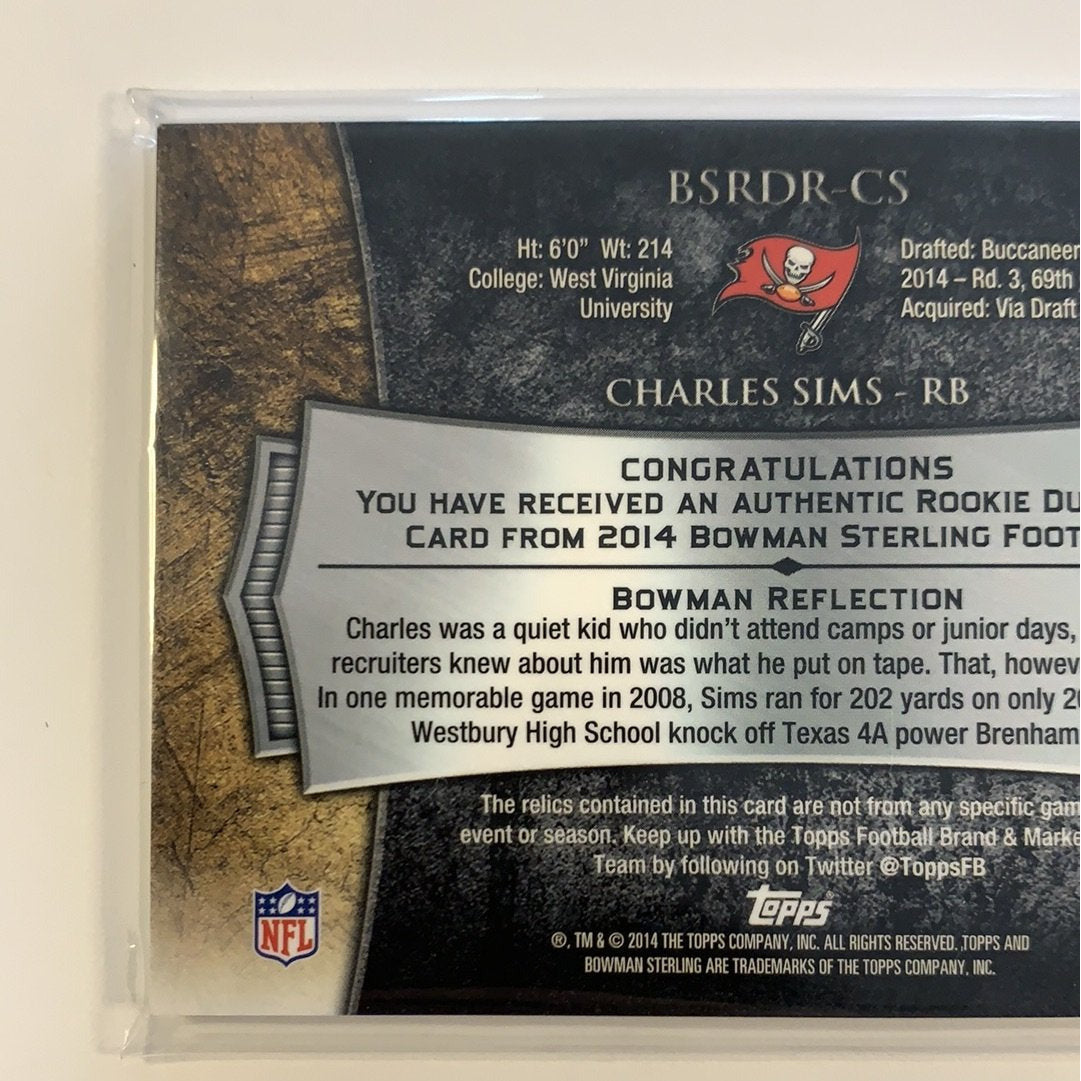 2014 Topps Bowman Sterling Malcom Sims Rookie Dual Relic | Local Legends Cards & Collectibles