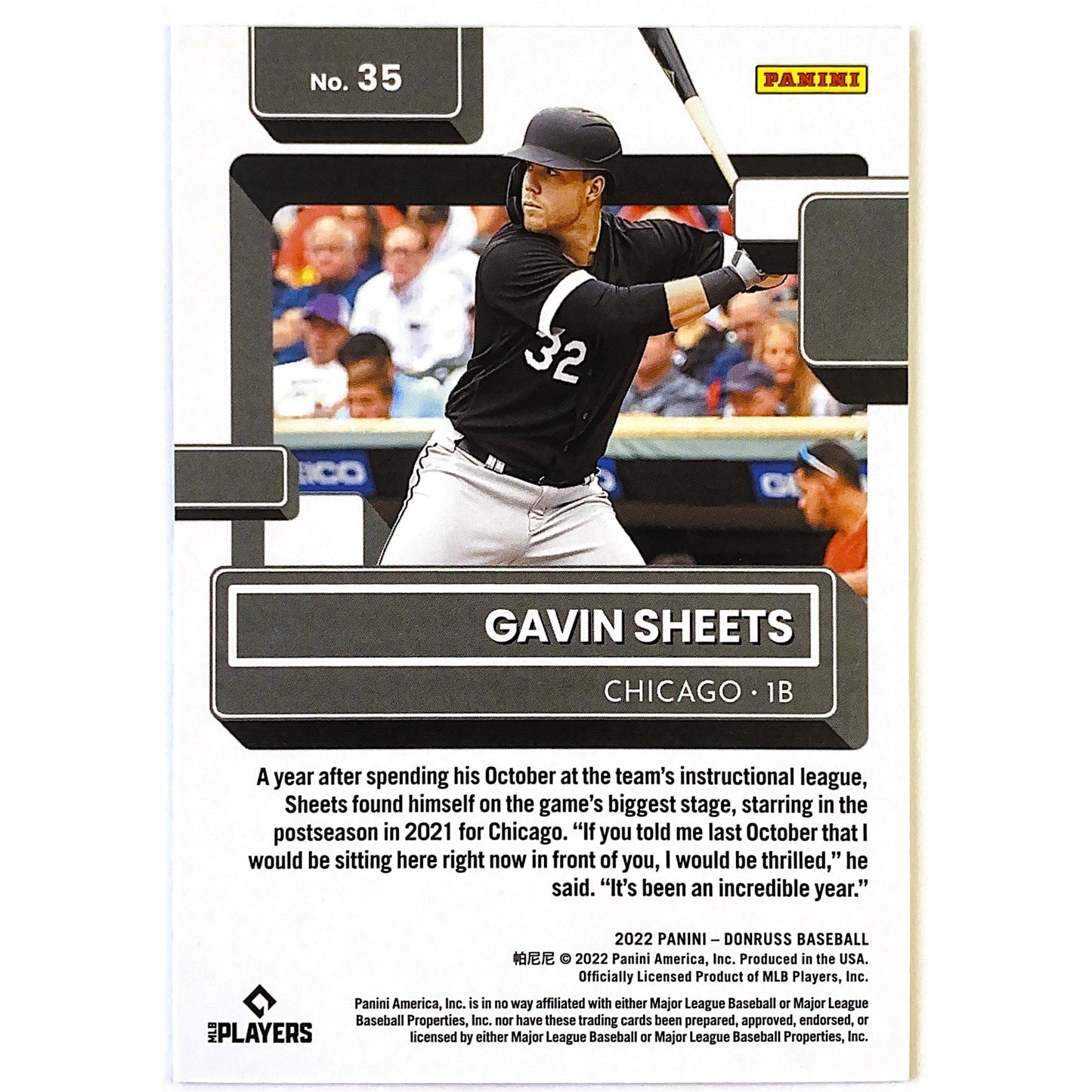 2022 Donruss Gavin Sheets Red Rated Rookie /2022 | Local Legends Cards & Collectibles