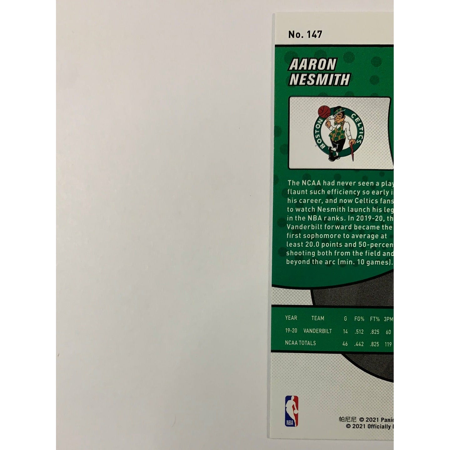 2020-21 Revolution Aaron Nesmith Rookie Card | Local Legends Cards & Collectibles