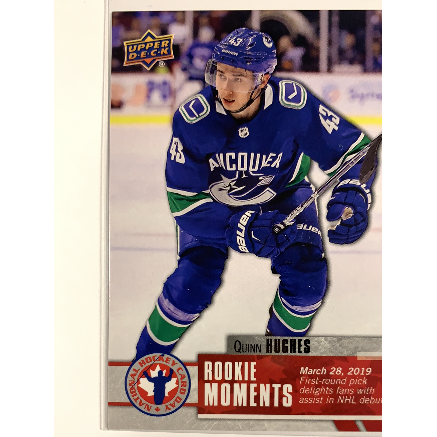 2019-20 Upper Deck Day In Canada Quinn Hughes Rookie Moments Local Legends Cards & Collectibles