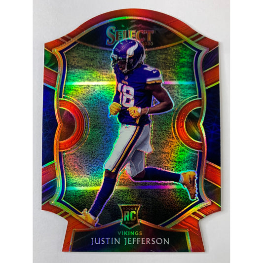 2020 Select Justin Jefferson Red Die-Cut RC