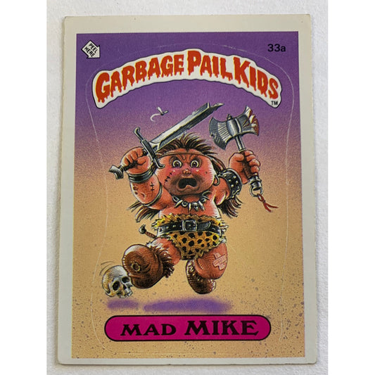 1985 Topps Garbage Pail Kids Mad Mike Die Cut