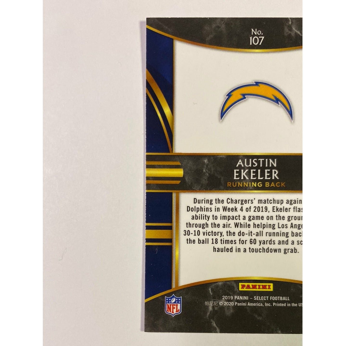 2019 Select Austin Ekeler Silver Holo Premier Level Prizm | Local Legends Cards & Collectibles