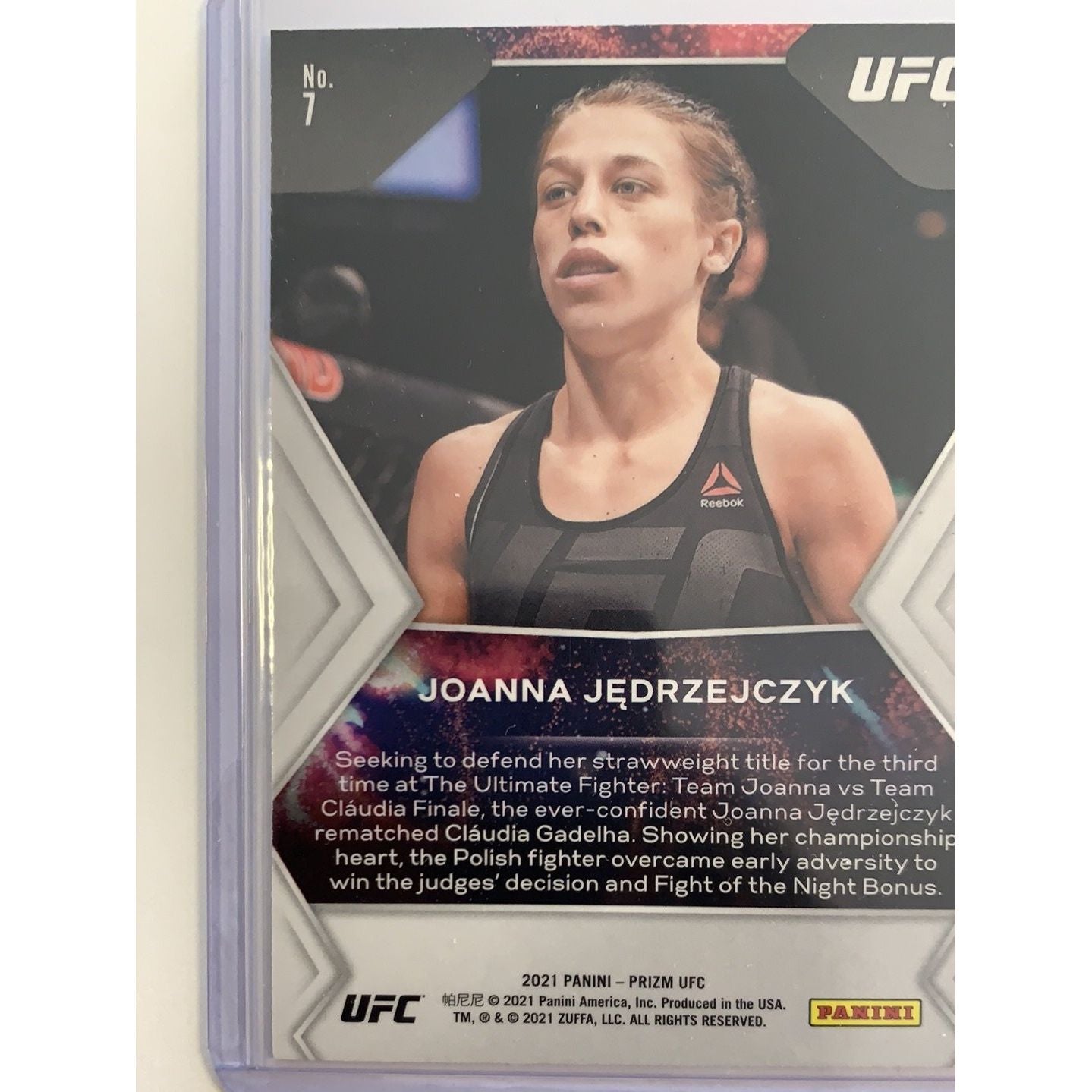 2021 Panini Prizm UFC Joanna Jedrzejczyk Fireworks Local Legends Cards & Collectibles